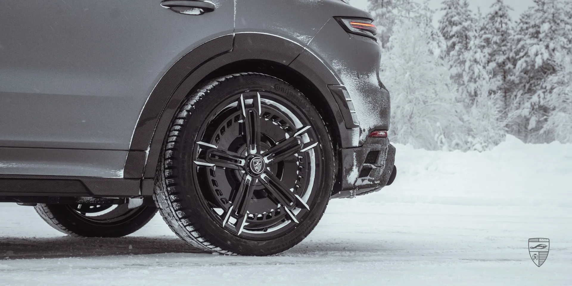 Porsche Cayenne S with LARTE styling and Continental tires — Winter 2026 event
