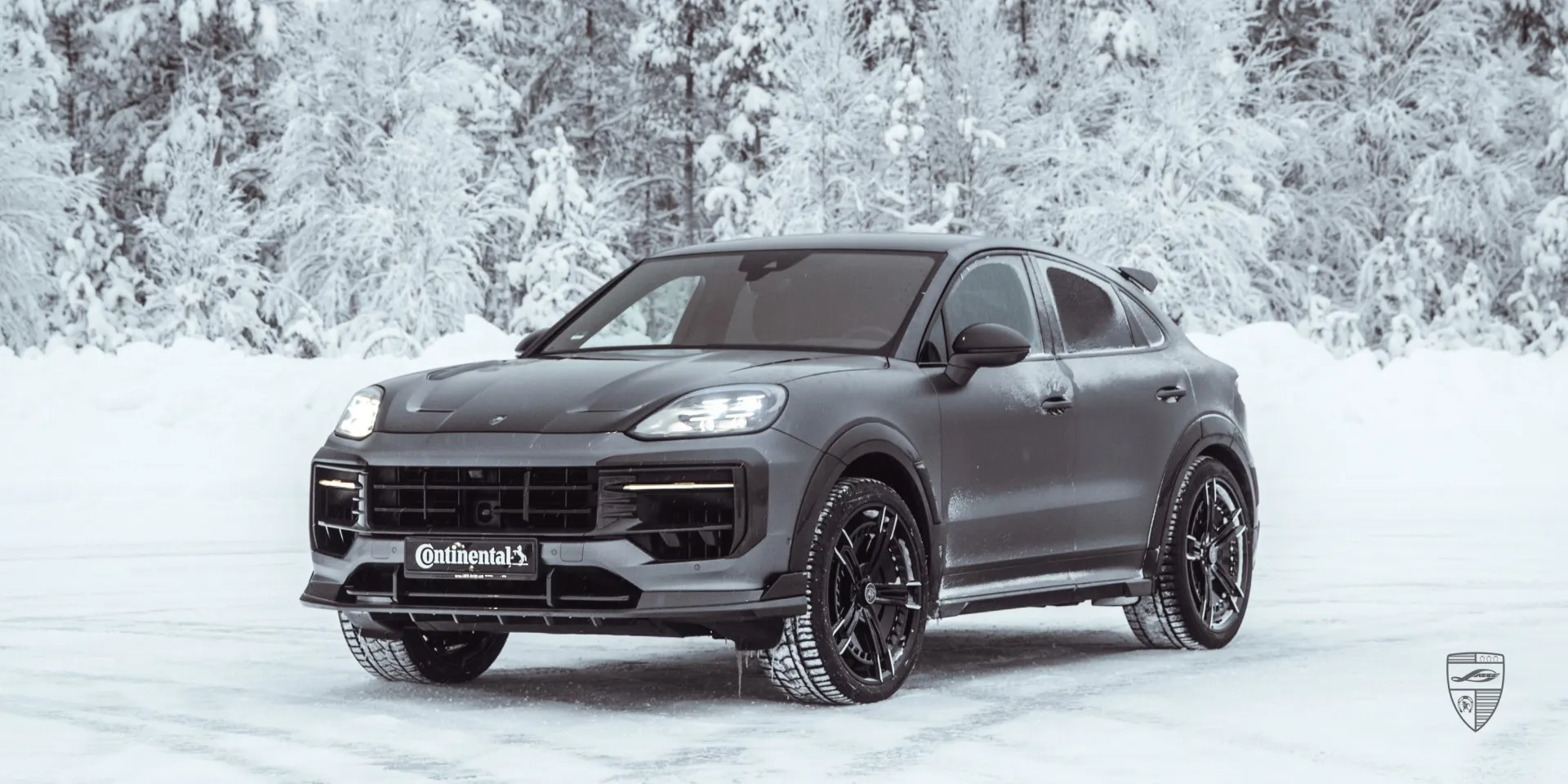 Continental tires on LARTE-tuned Porsche Cayenne S — 2026 Winter event highlight