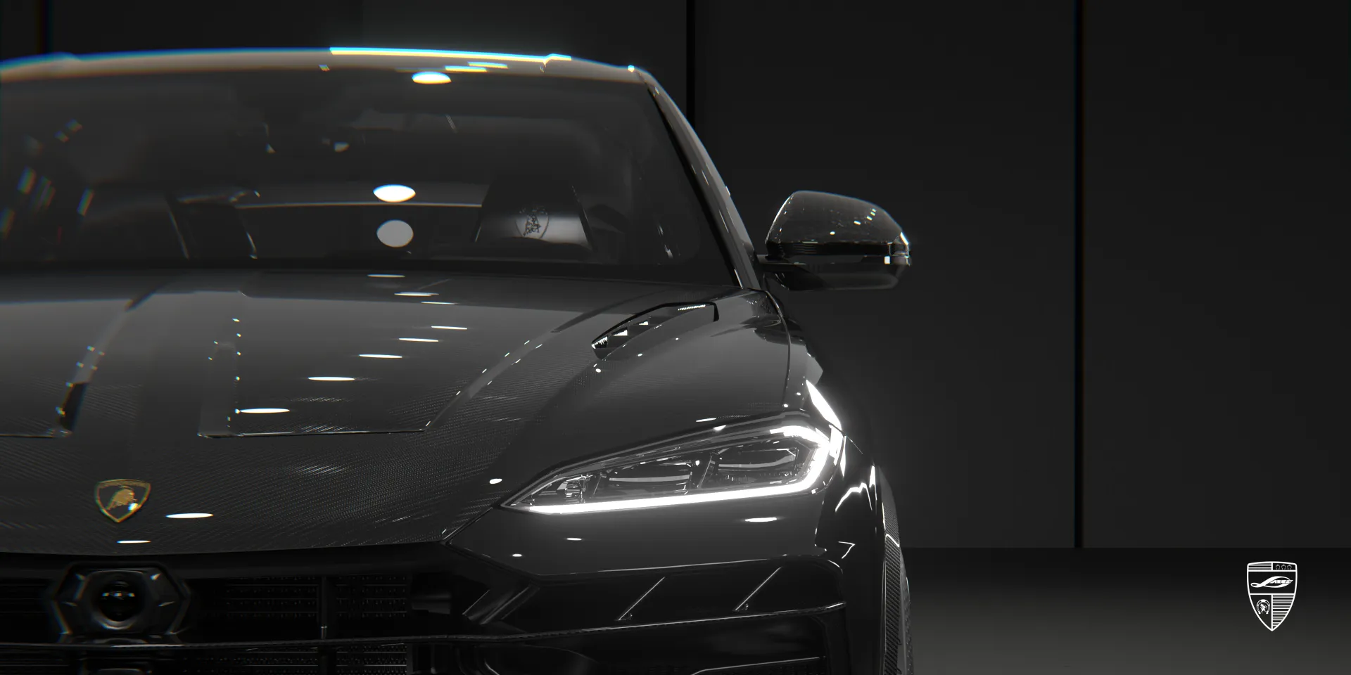 Aggressive styling kit on Lamborghini Urus SE engineered for a commanding road presence