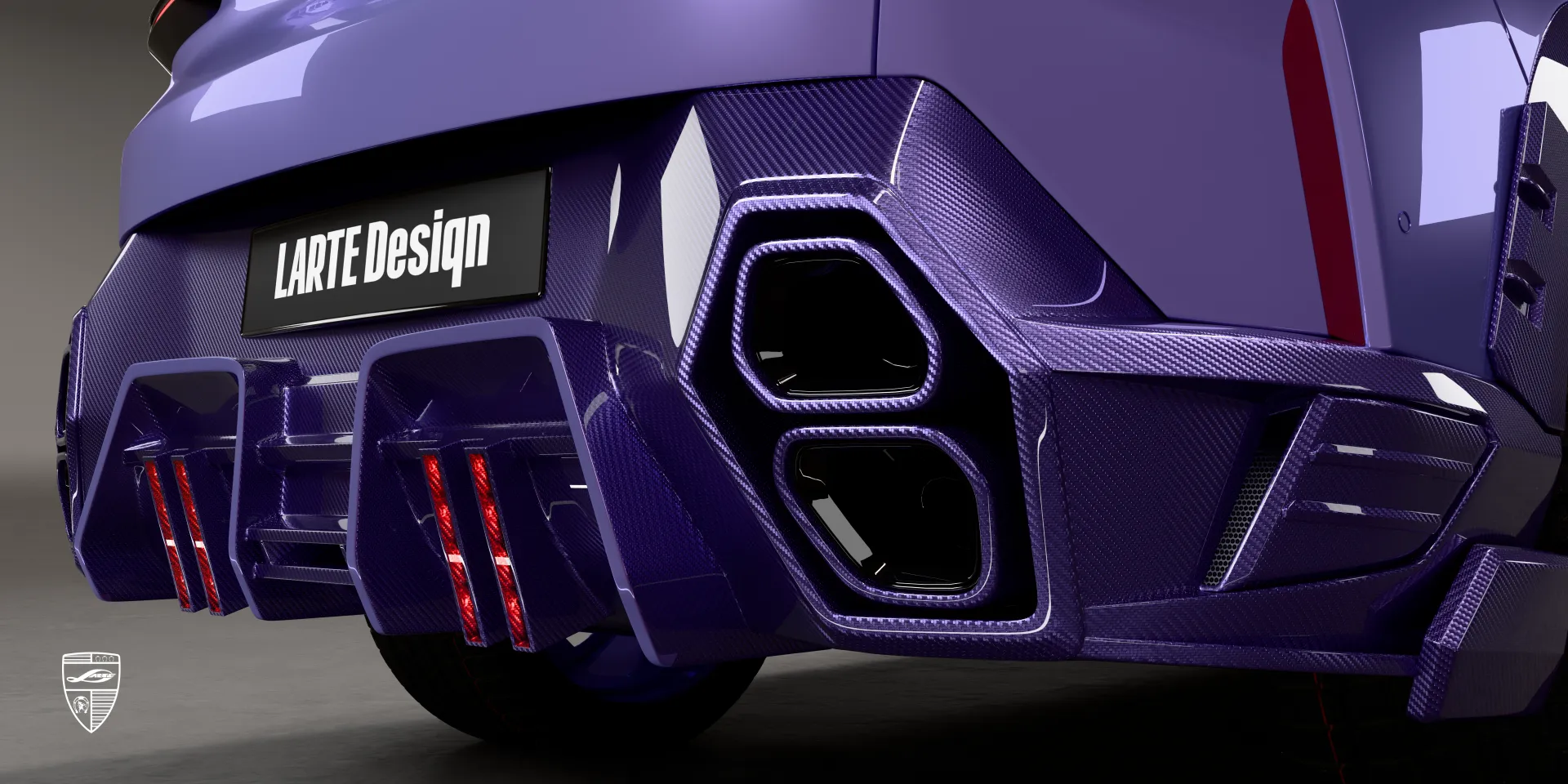 BMW XM rear diffuser — close-up showcasing the carbon diffuser design