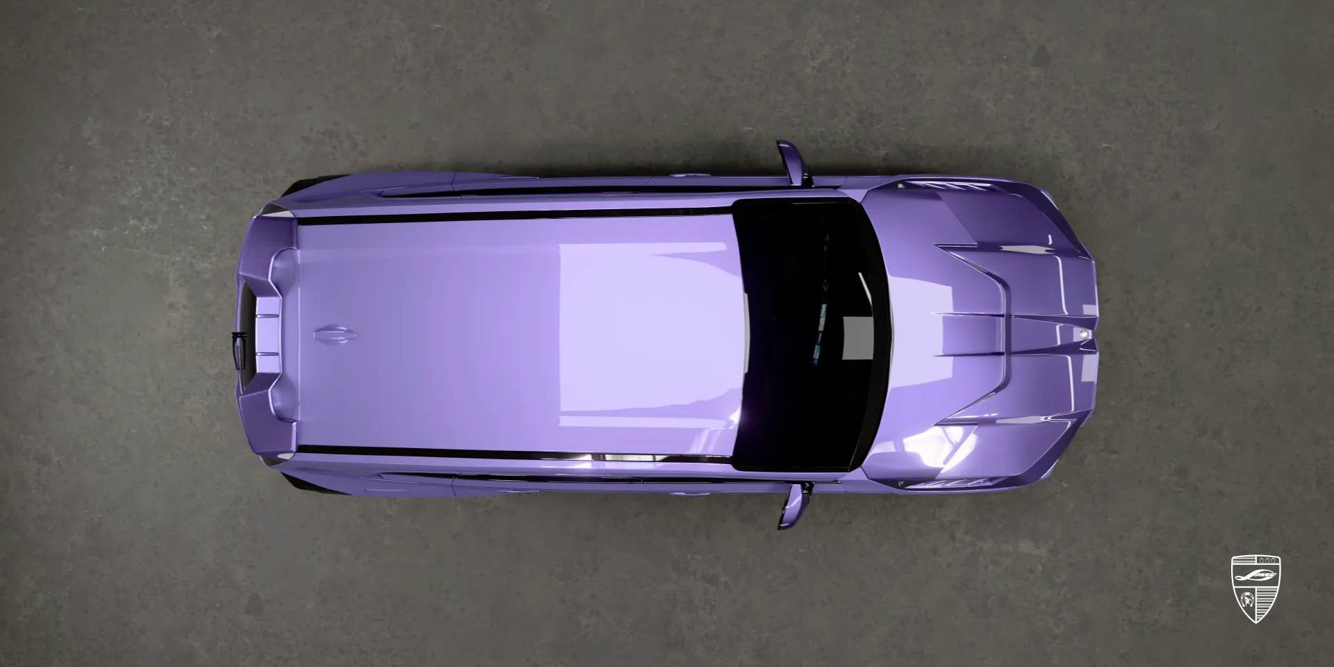 Custom painted BMW XM — full-view shot showcasing the unique color scheme