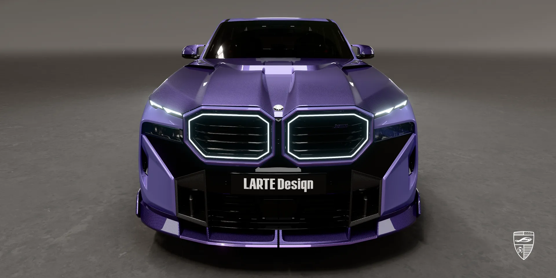Personalized color scheme BMW XM — front view that highlights the tailored palette