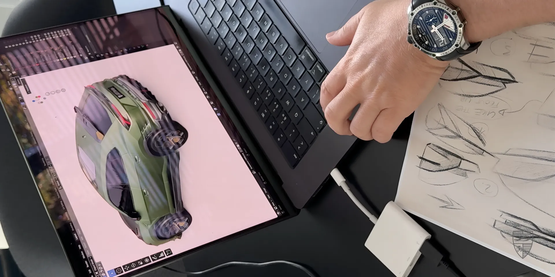 3D-Modellierung im Automobildesign: digitale Oberflächenentwicklung in professioneller CAD-Software