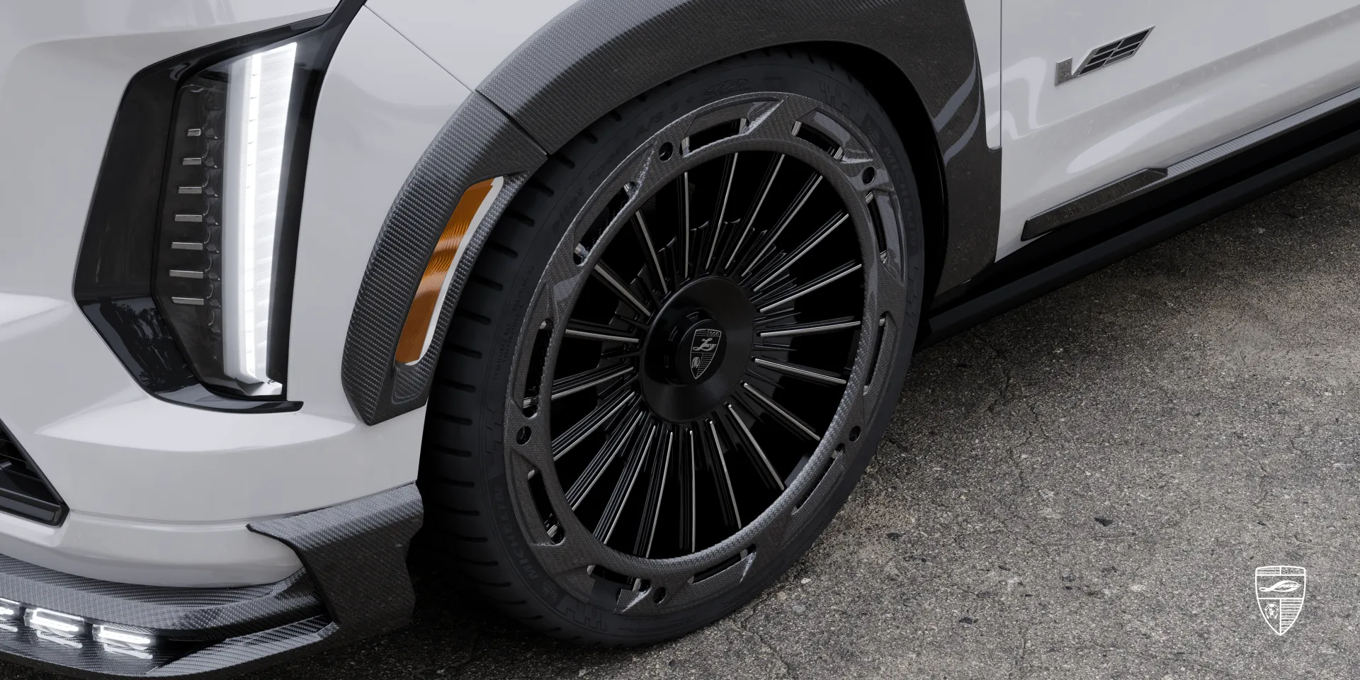 24‑inch forged wheels on the Escalade‑V: high‑end design and structural strength