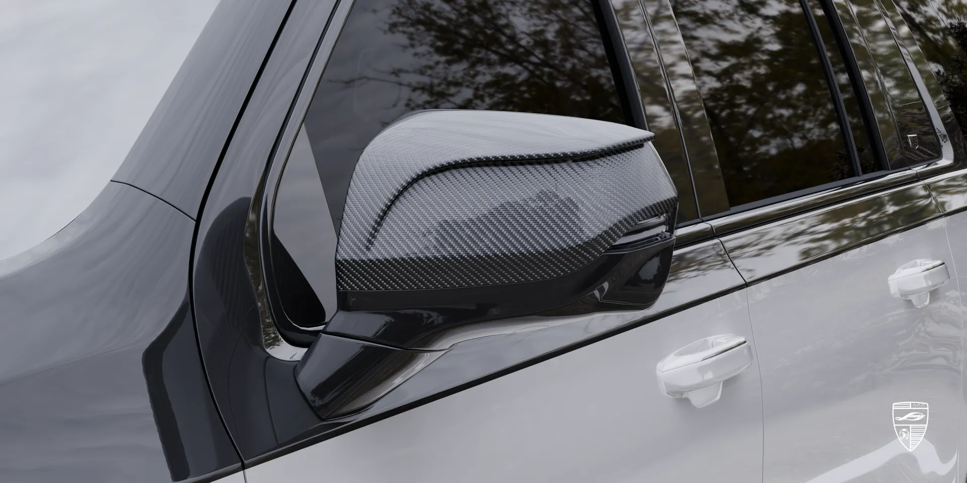 Carbon fiber accents on the Escalade‑V Anniversary edition: lightweight premium trims