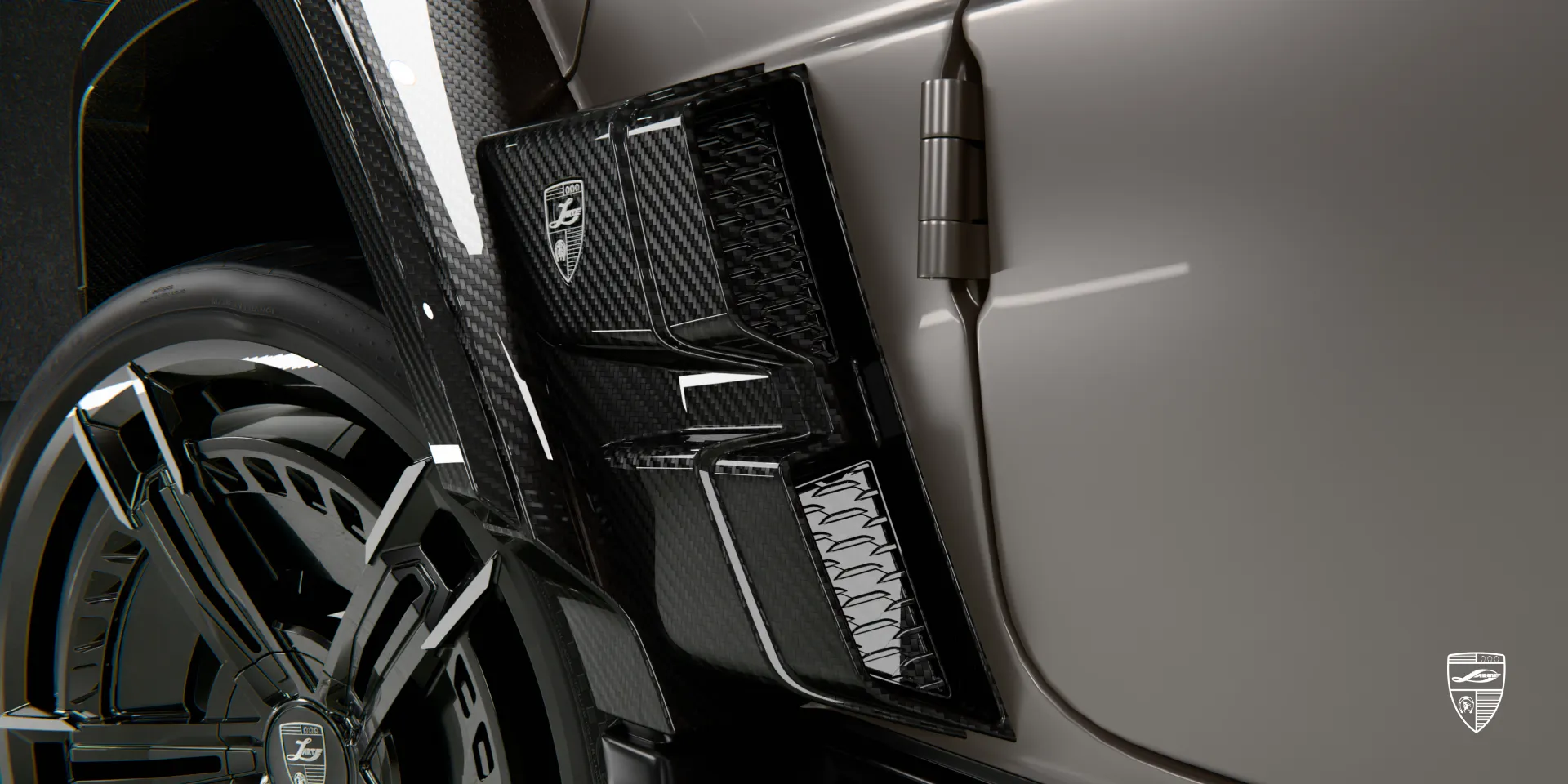 Enhanced stance widebody kit on G 63, side view showing fender flares