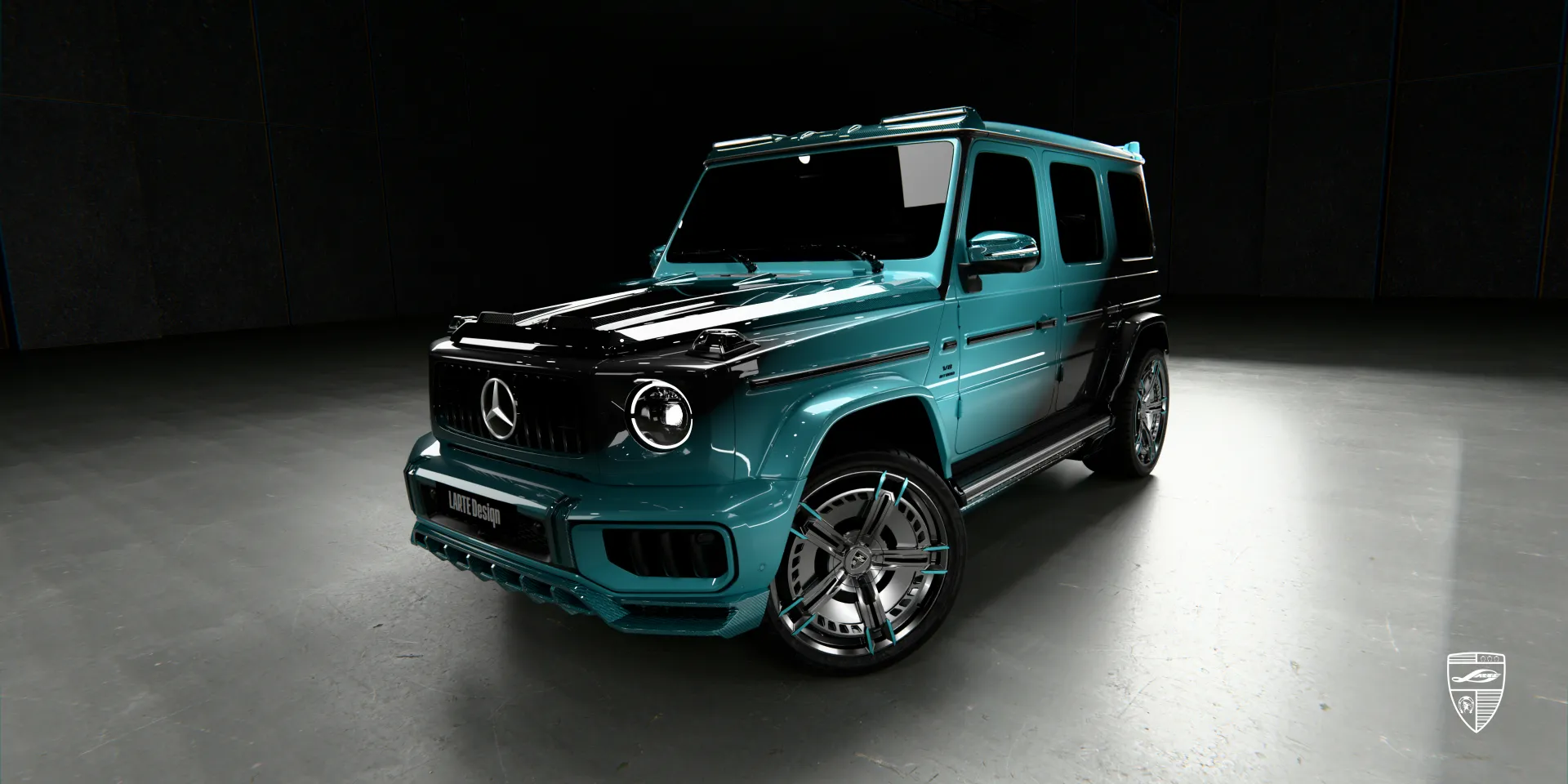 2026 W463A AMG G 63 mit Bodykit‑Upgrade, Frontansicht mit neuem Splitter