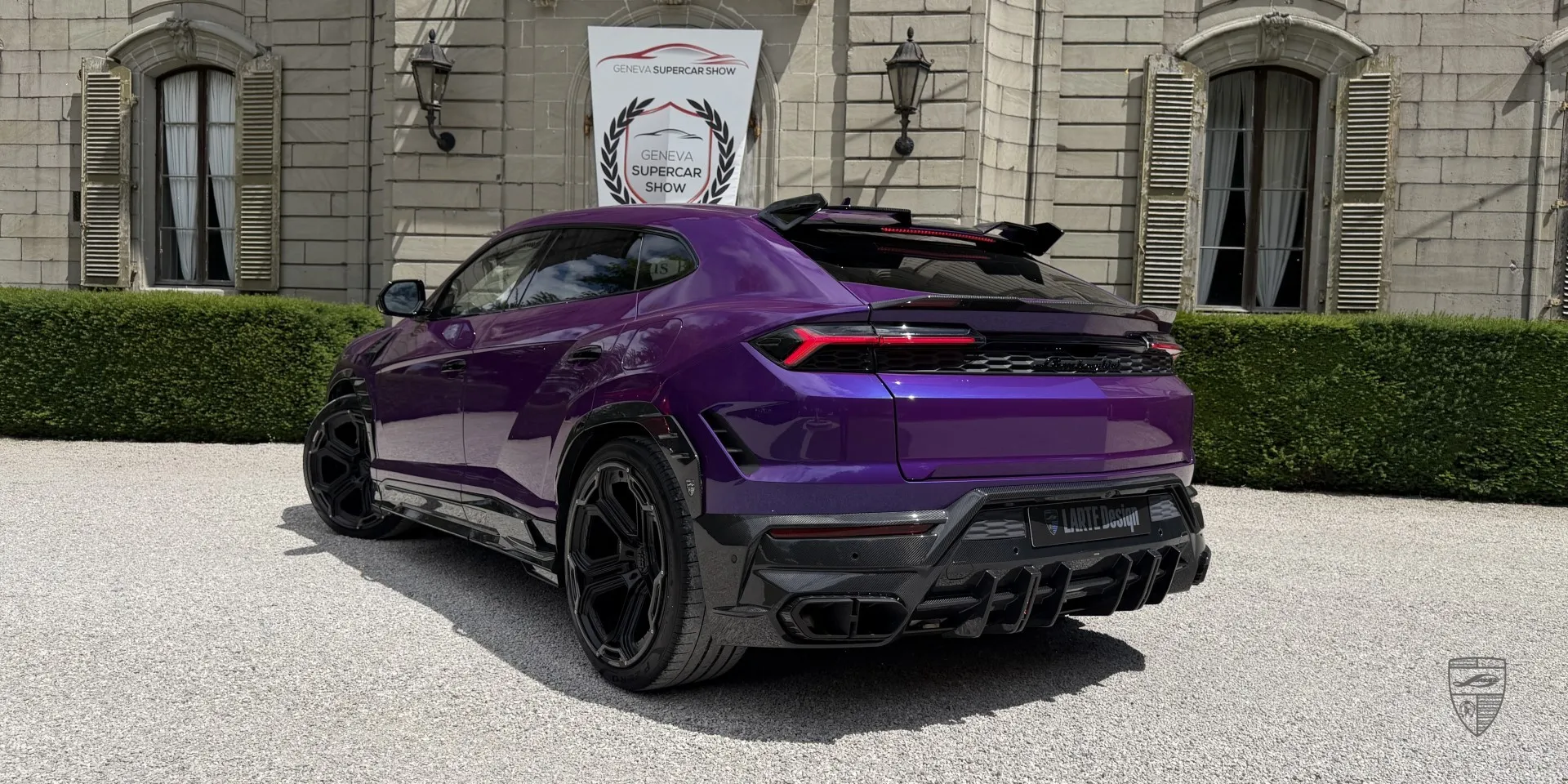 Aerodynamic lines of a 2026 URUS luxury car — side profile highlighting low stance and wide track