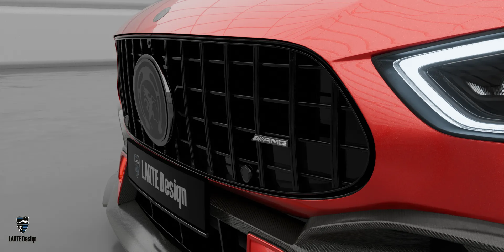 Roter Mercedes GT 63 – individuelles Signature-Kit mit Coupé-Veredelung