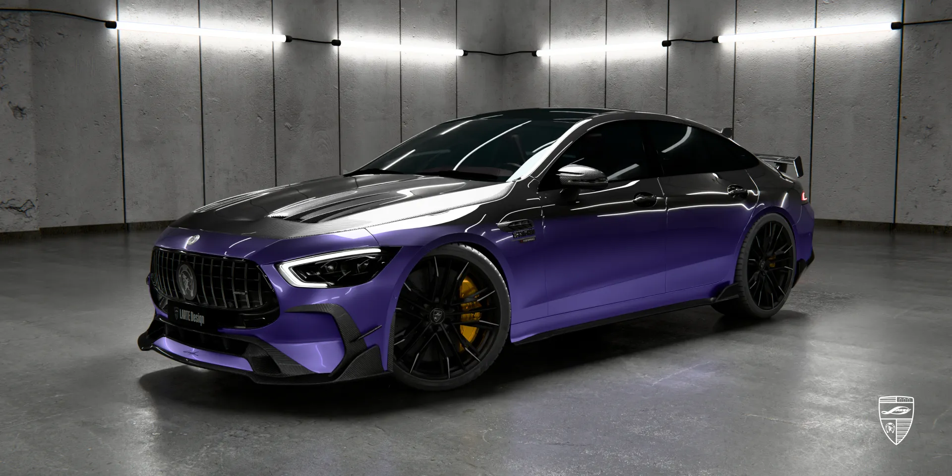 2026 Mercedes GT AMG 63s mit Violetter Folie – Facelift und markantes Designpaket