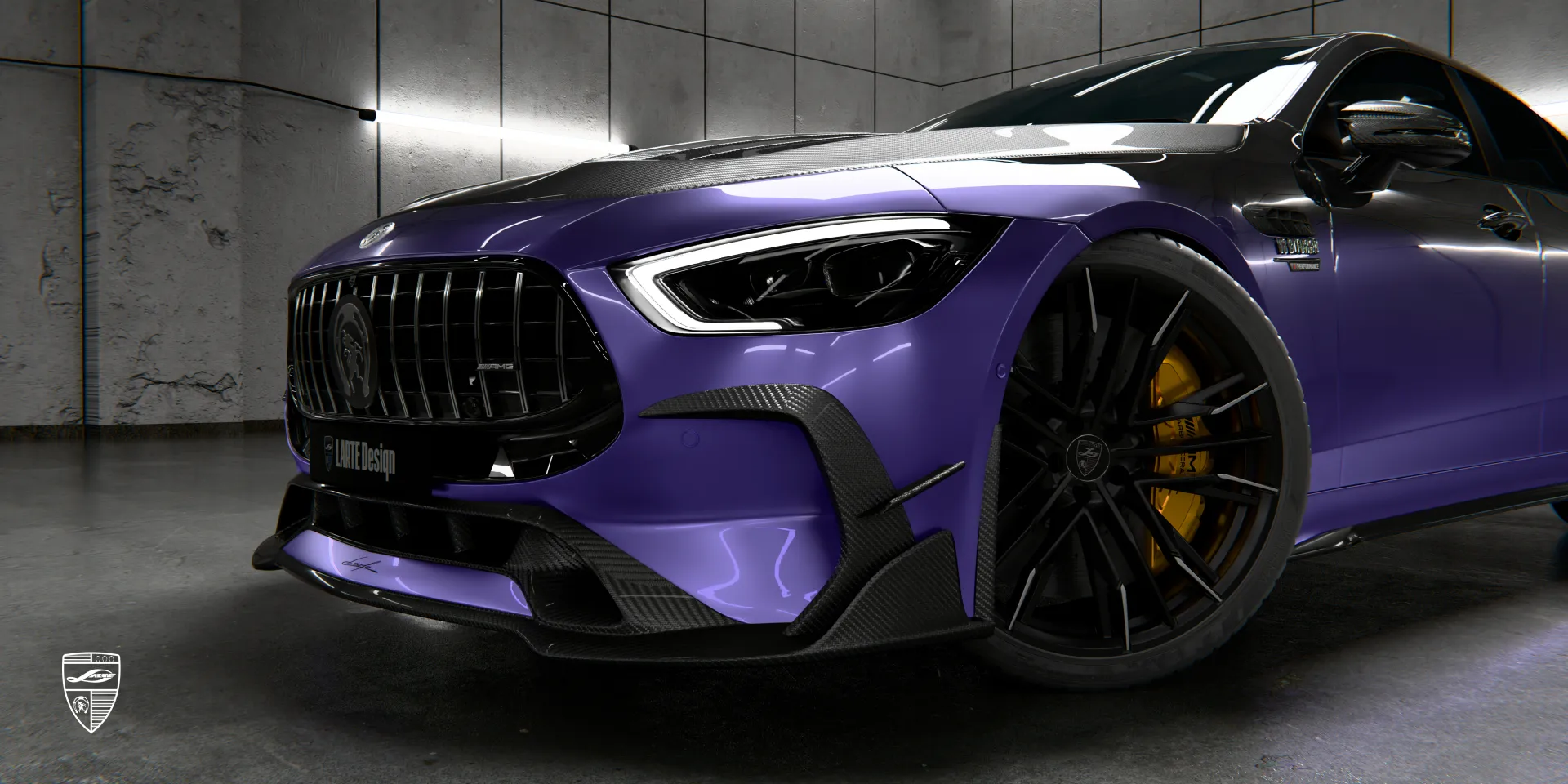 Frontstoßstange mit Carbon‑Akzenten AMG GT 63 Facelift unterstreicht sportliches Erscheinungsbild