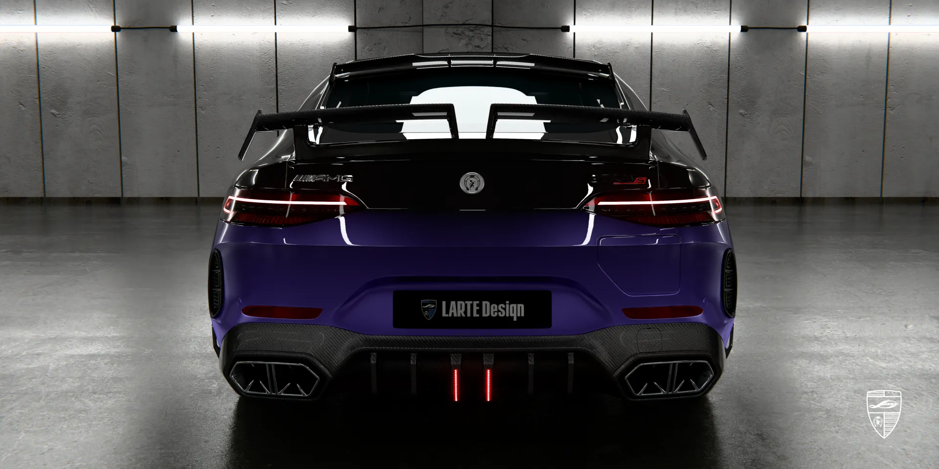 GT AMG 63s Facelift in Violett – Tuning und aerodynamischer Bodykit-Umbau