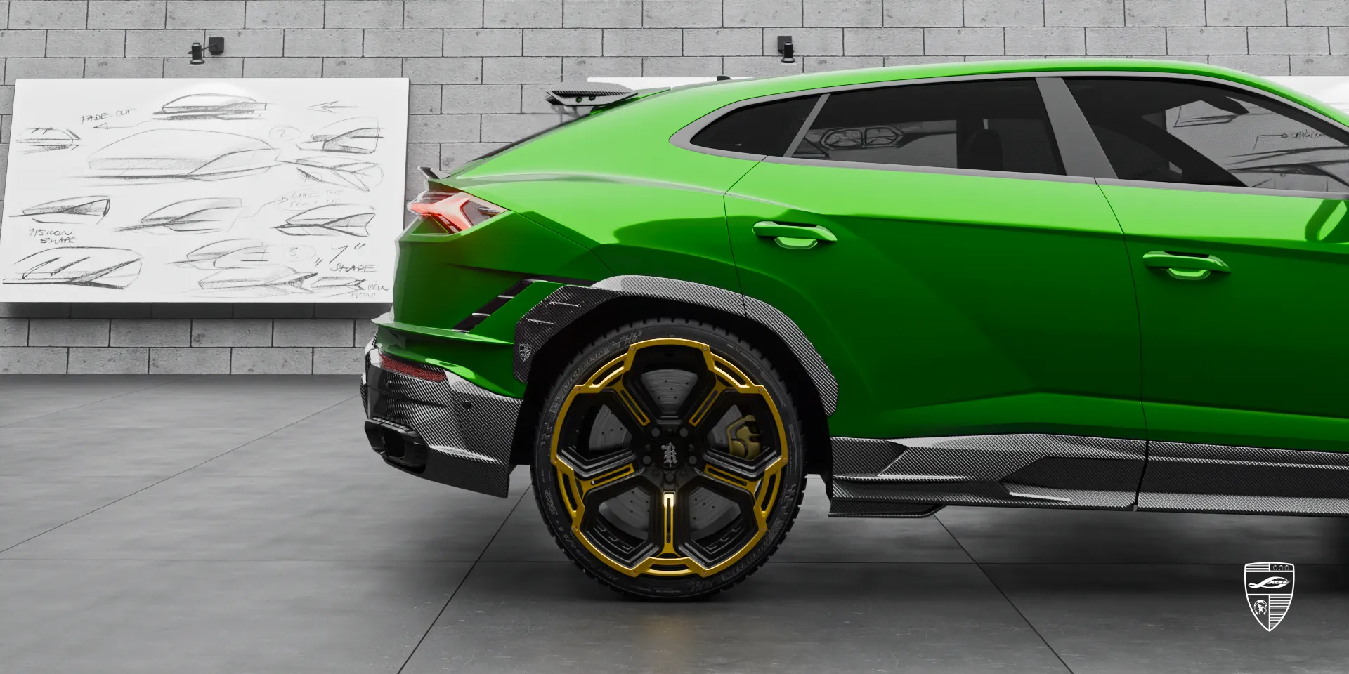 Custom Lamborghini URUS with Largenda kit — signature show car styling and elite finish