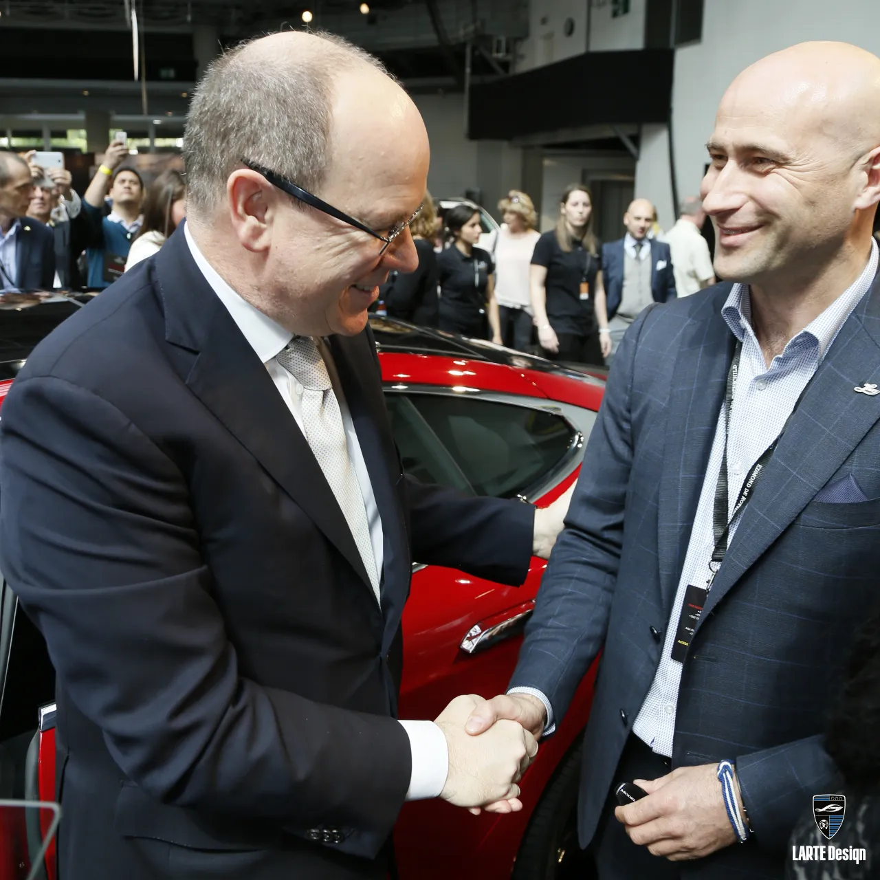 Alexej Janowski and prince Albert II at the Top Marques Monaco 2015