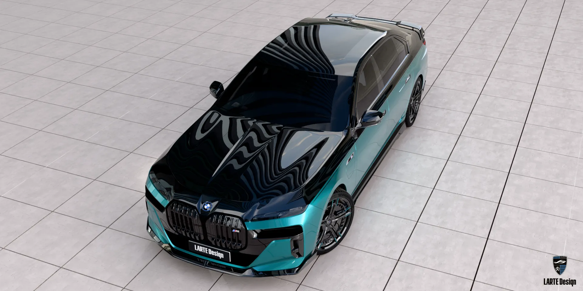 Upgraded BMW 7 Series SUV with custom tuning and style