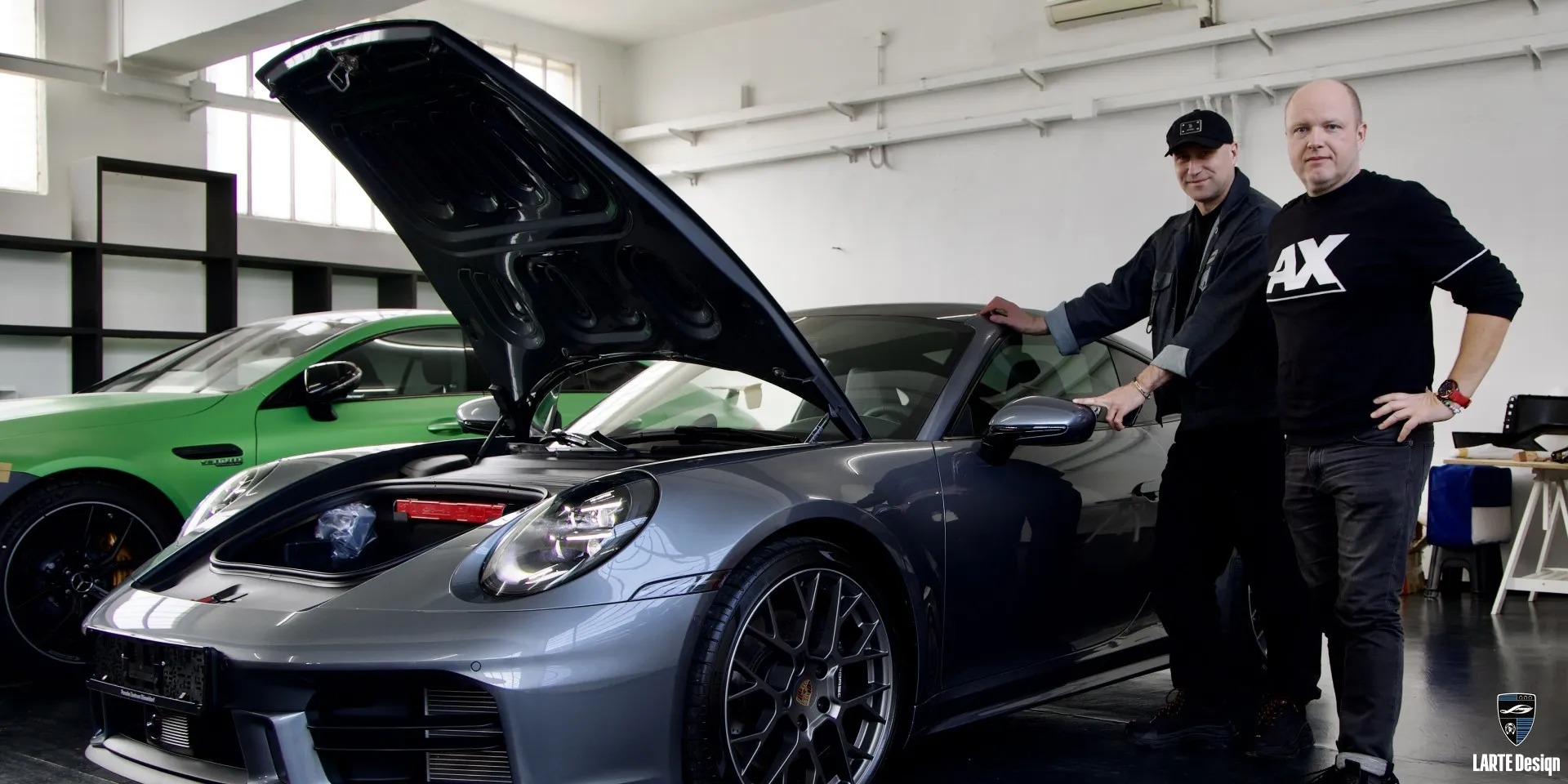 Porsche tuning kit under discussion in the new LARTE Design studio in Italy