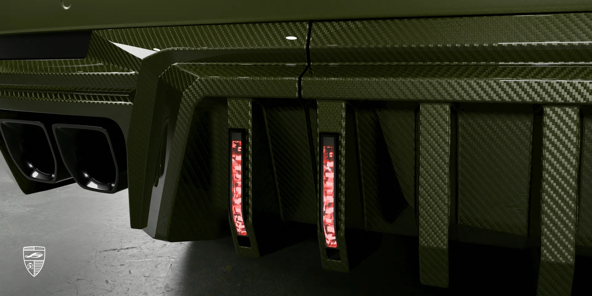 olive‑Green‑Escalade‑Bild: Teil einer Galerie mit Widebody‑Upgrades und Styling‑Details
