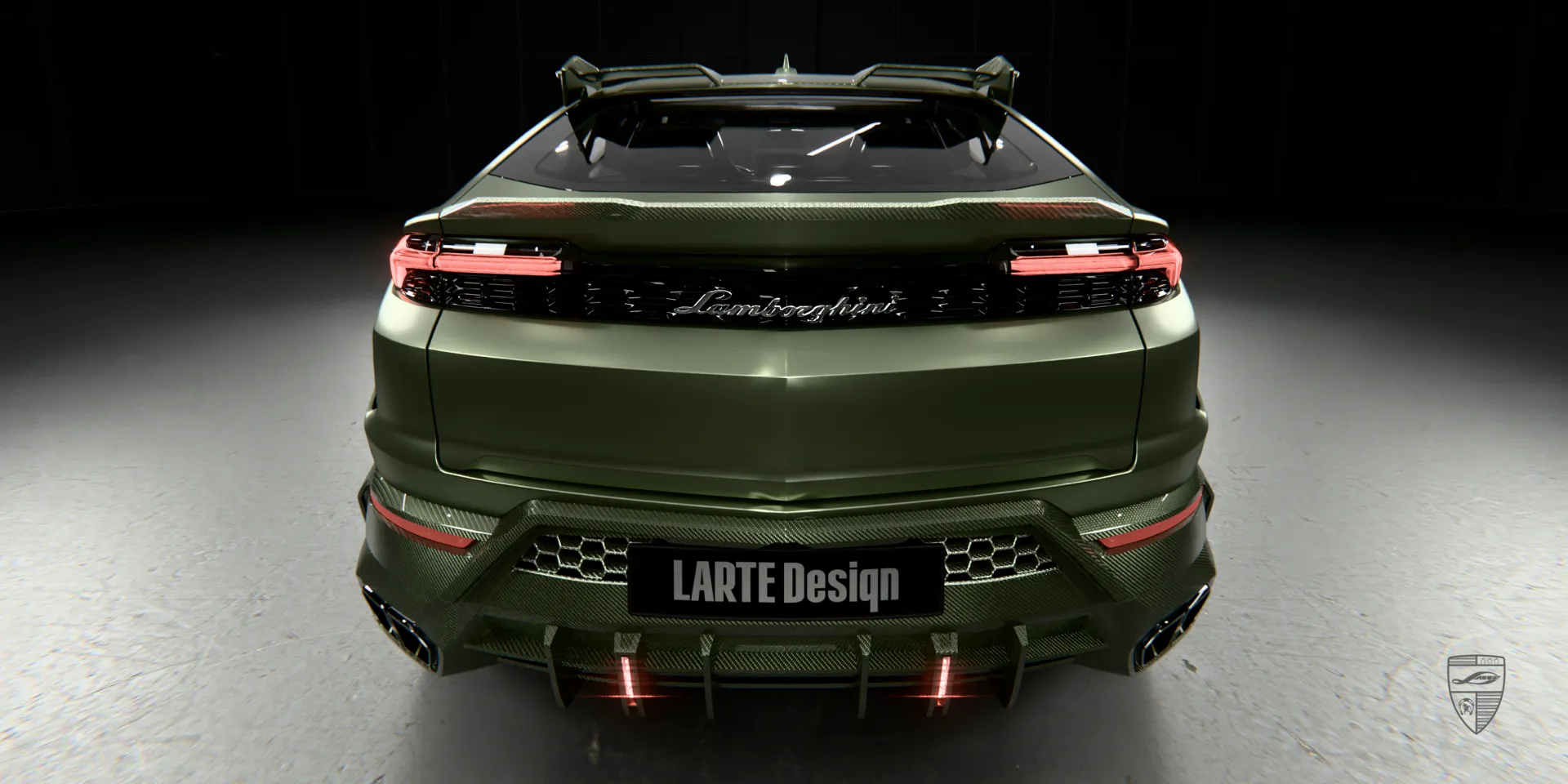Grüner Lamborghini Urus Tuning-Projekt mit kompletten Aftermarket-Modifikationen