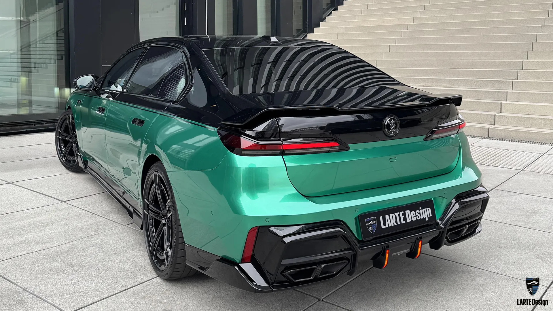 BMW 7 Series Ocean Green – Flagship Sedan with Brutal Look Ocean Green custom 2025 BMW 7 Series — flagship limousine with brutal look and prestige presence