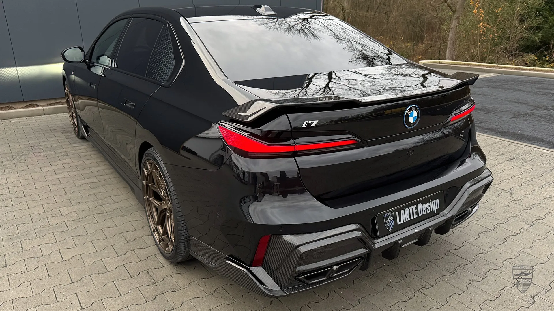 BMW i7 luxury electric sedan with modern aerodynamic styling