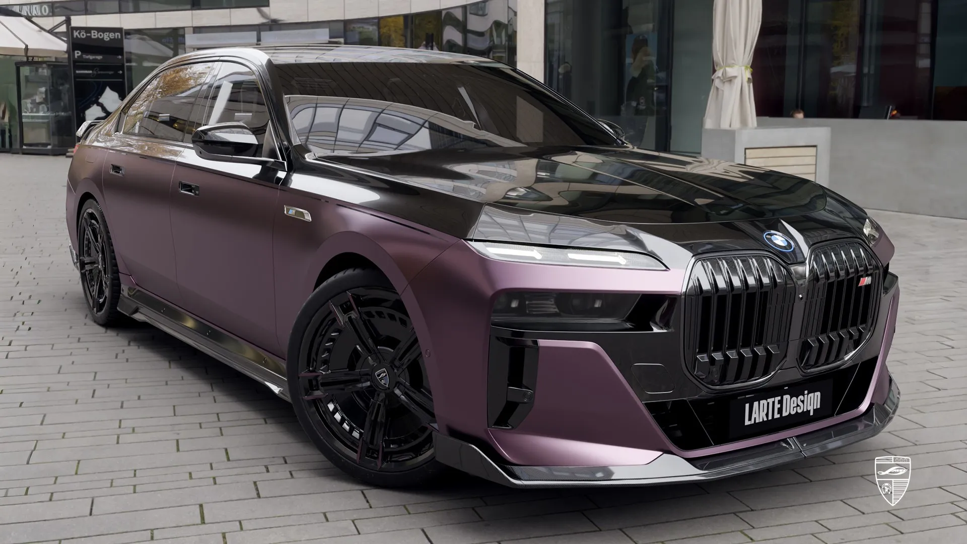 2026 BMW 7 Series — Daytona Violet luxury car with aggressive appearance package and bold lines