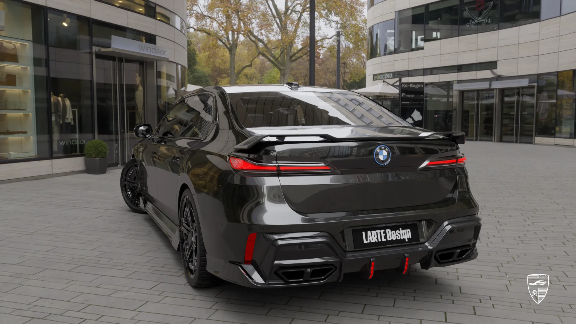 Sapphire Black BMW 7 Series — custom facelift sedan from Düsseldorf with bespoke appearance upgrade