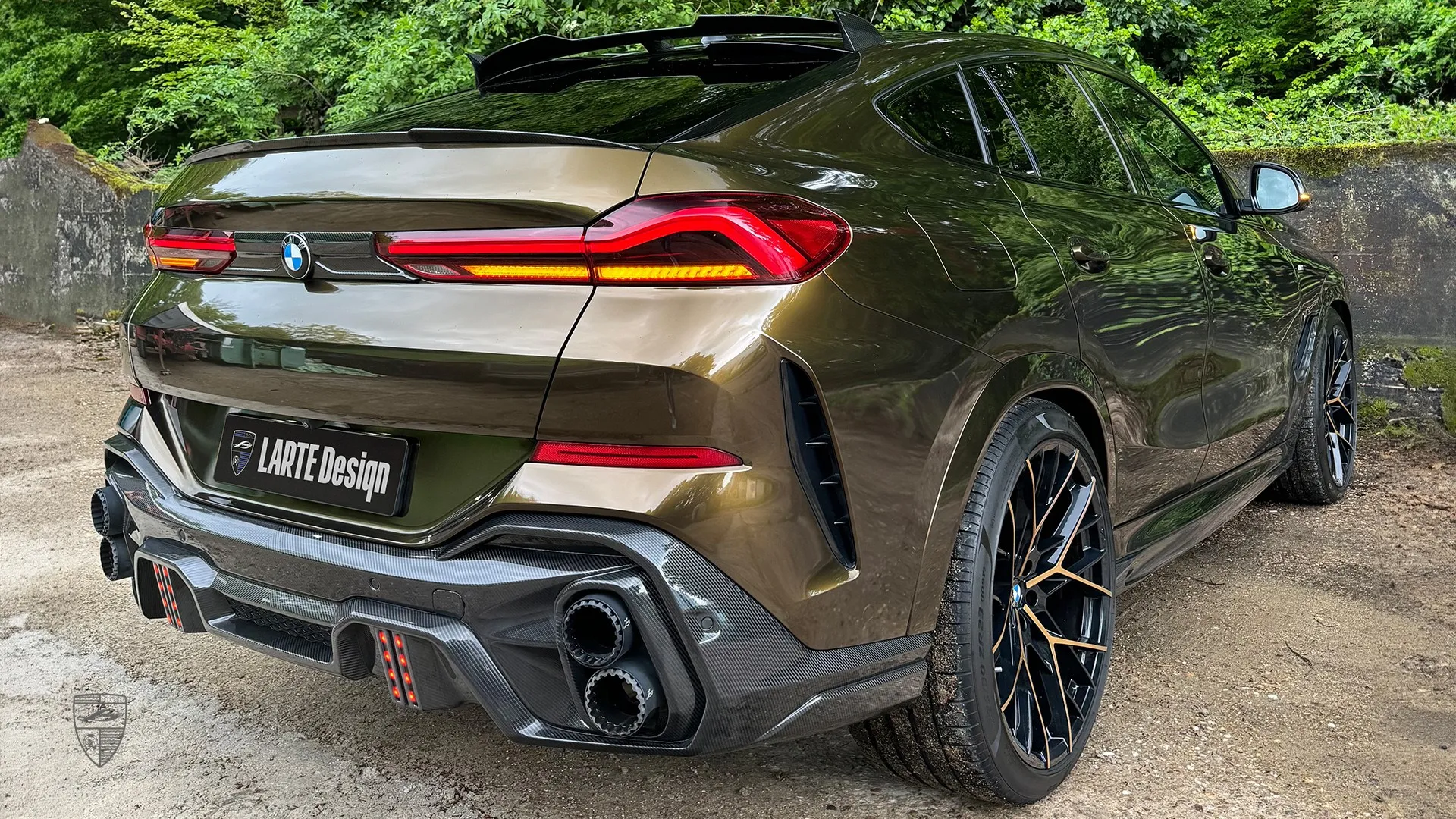 Brown Topaz BMW X6 G06 — SUV from Luxembourg with sport and luxury fusion and aggressive appearance