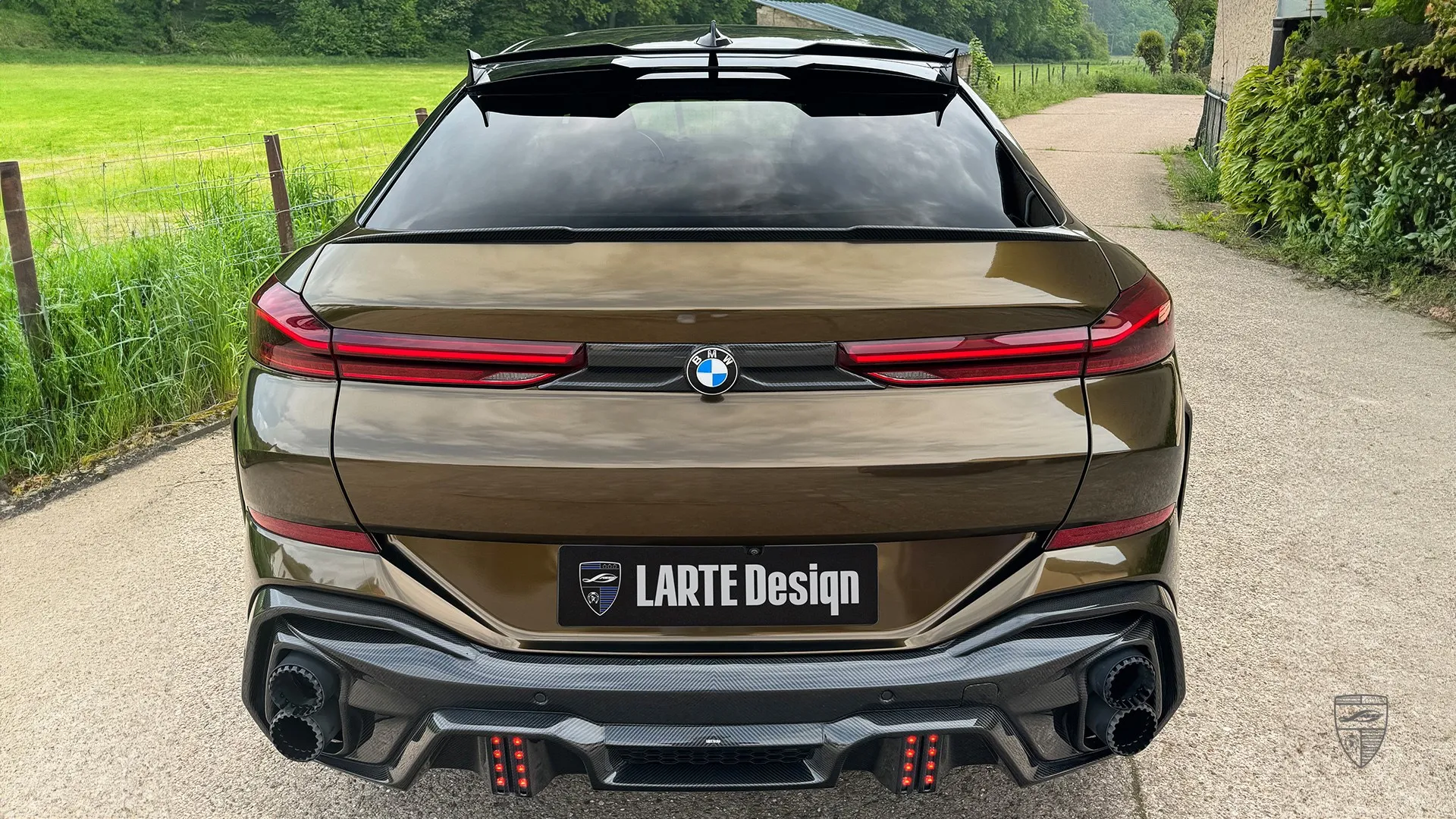 Custom BMW X6 G06 SUV — Brown Topaz color with luxury upgrade and carbon accents