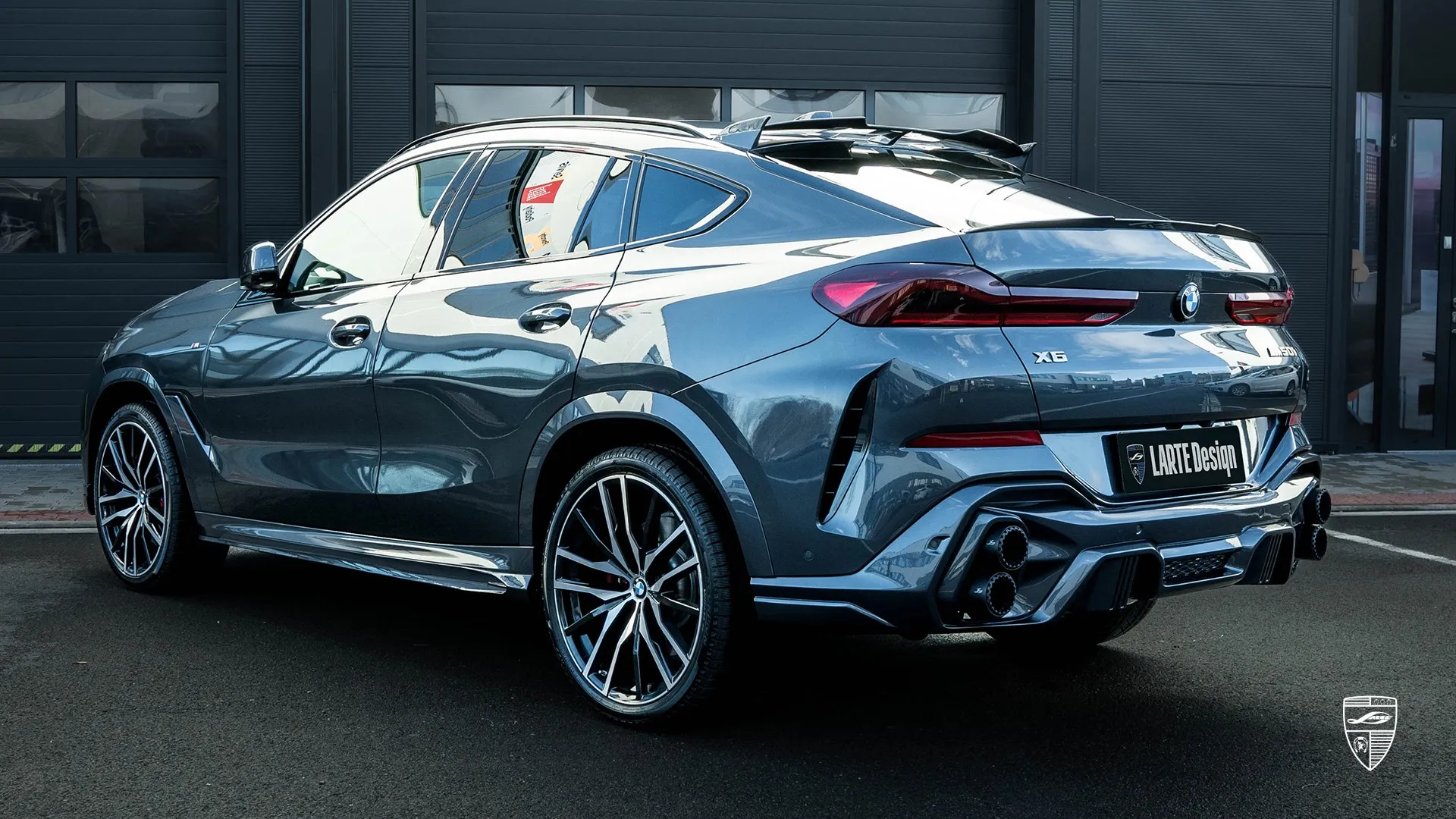 BMW X6 G06 M50i — Frozen Grey SUV from Prague with appearance package and aggressive design details