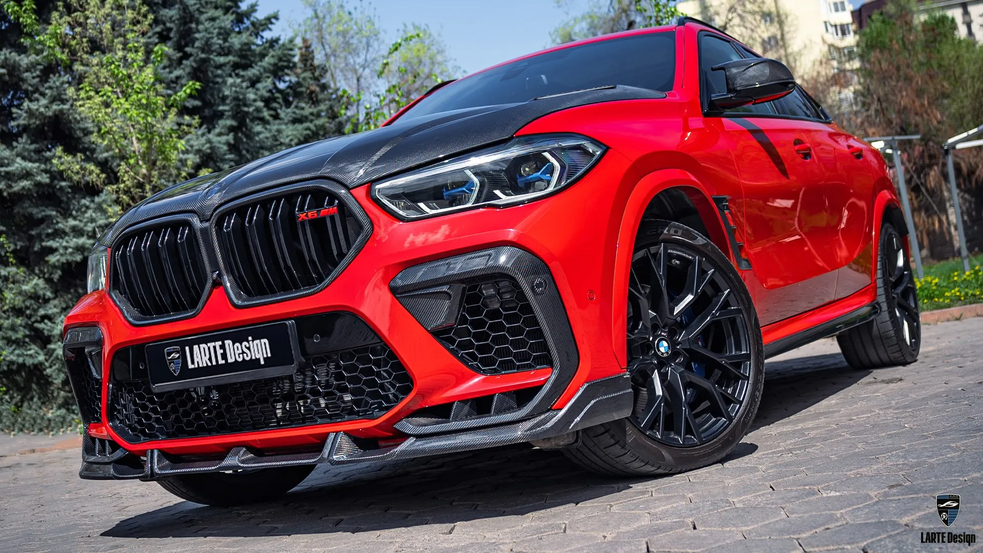 2023 collector’s edition BMW X6M Competition F96 — high-end Flamenco Red SUV with carbon upgrade