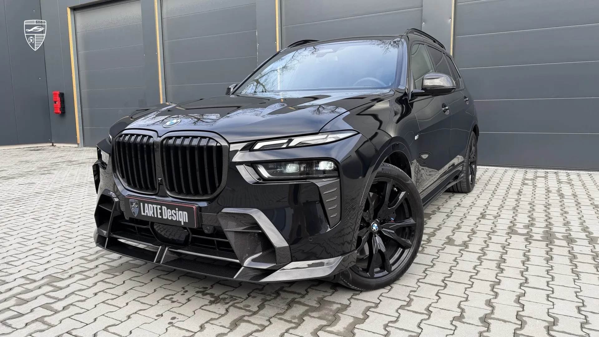 BMW X7 M60i G07 with performance styling package in black finish