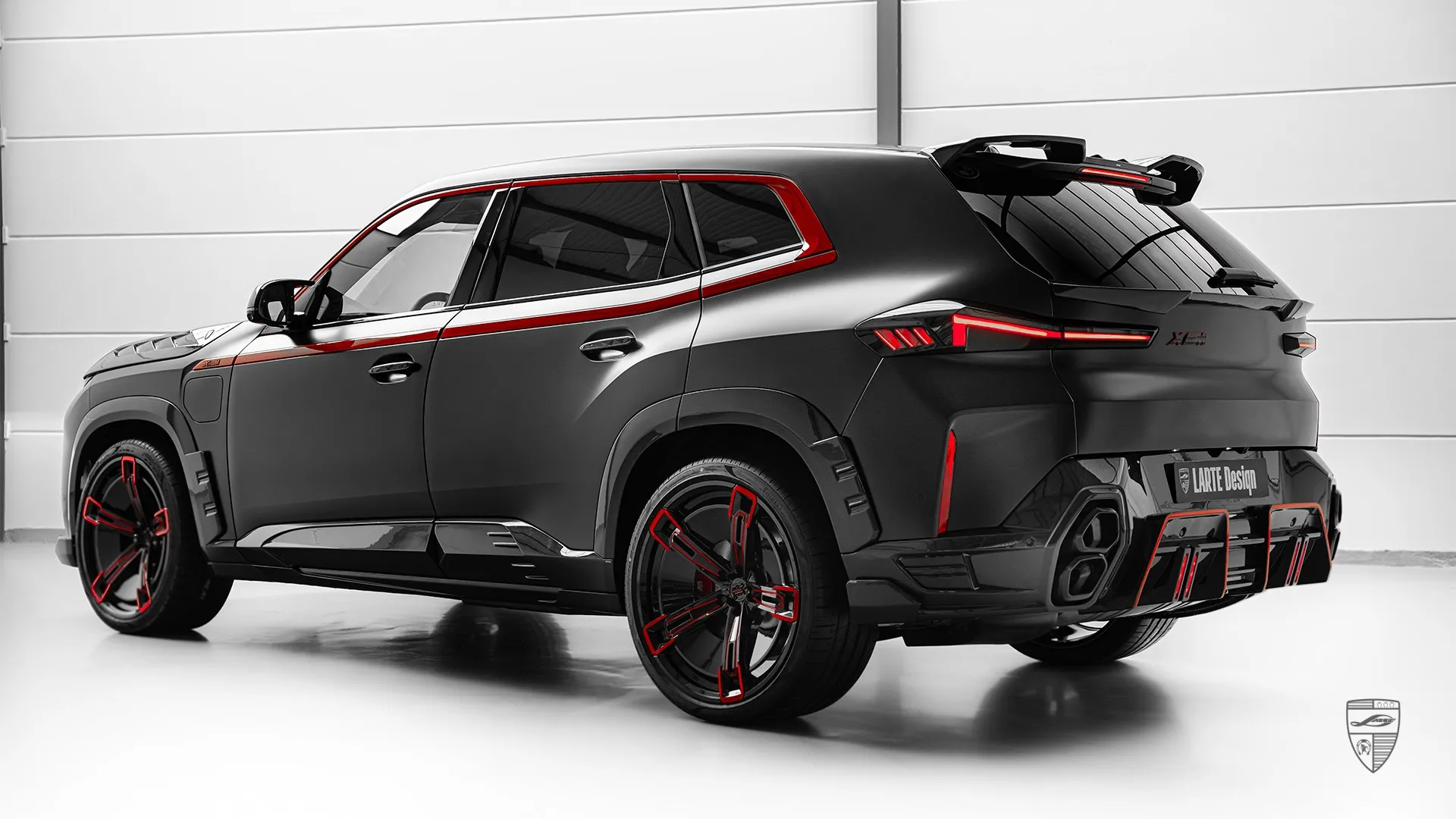 BMW XM Label black SUV with distinctive tuning features