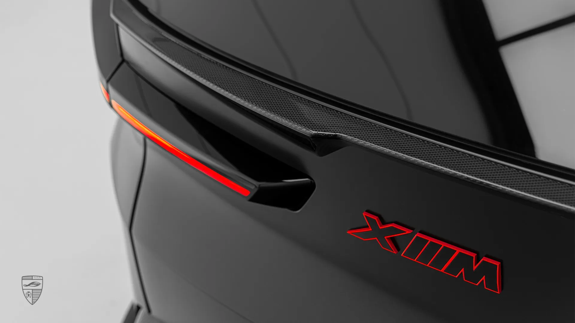 BMW XM with red trim and sporty body elements