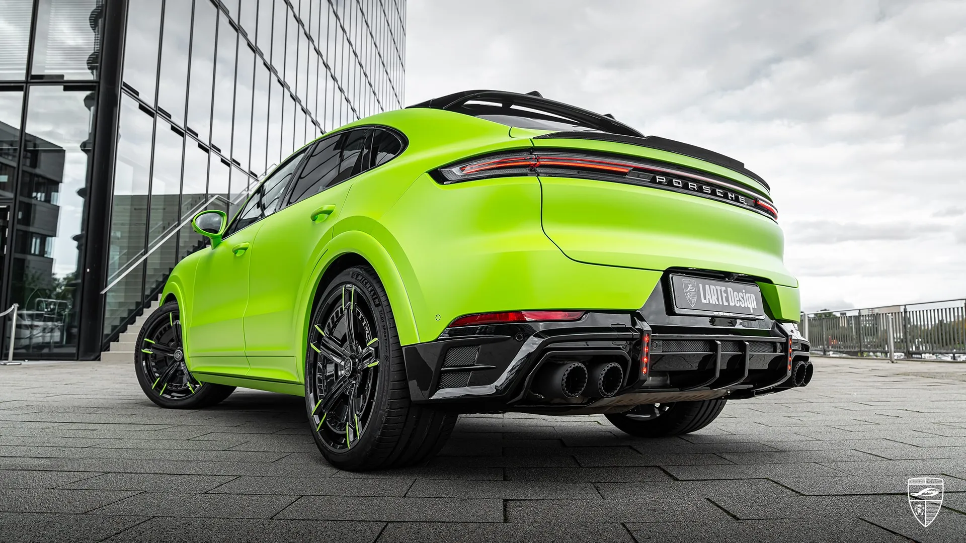 Cayenne S Coupe in Green Apple — custom upgrade with brutal look and exclusive body conversion