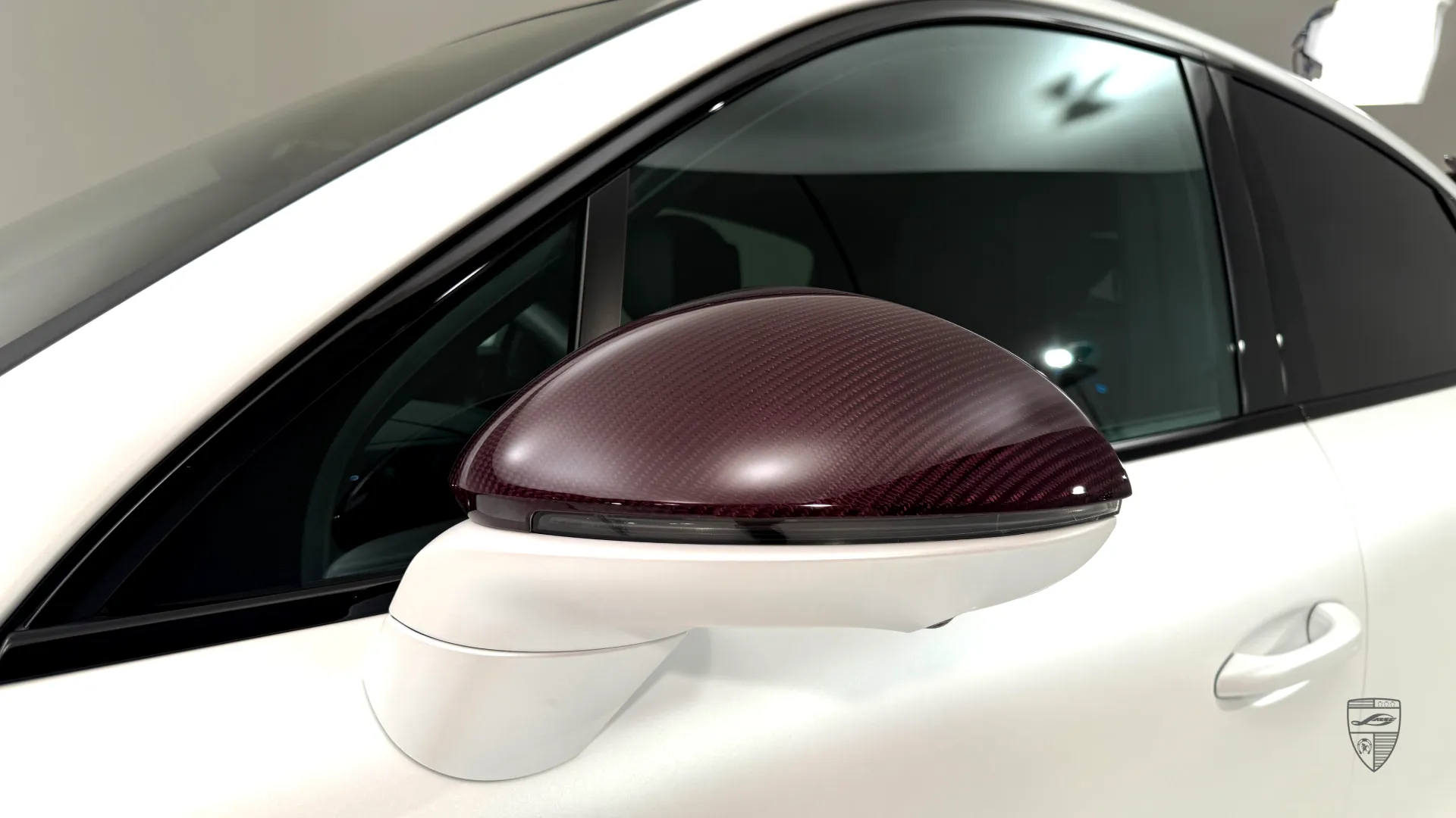 Porsche Cayenne SUV custom mirror detail with premium modified exterior styling