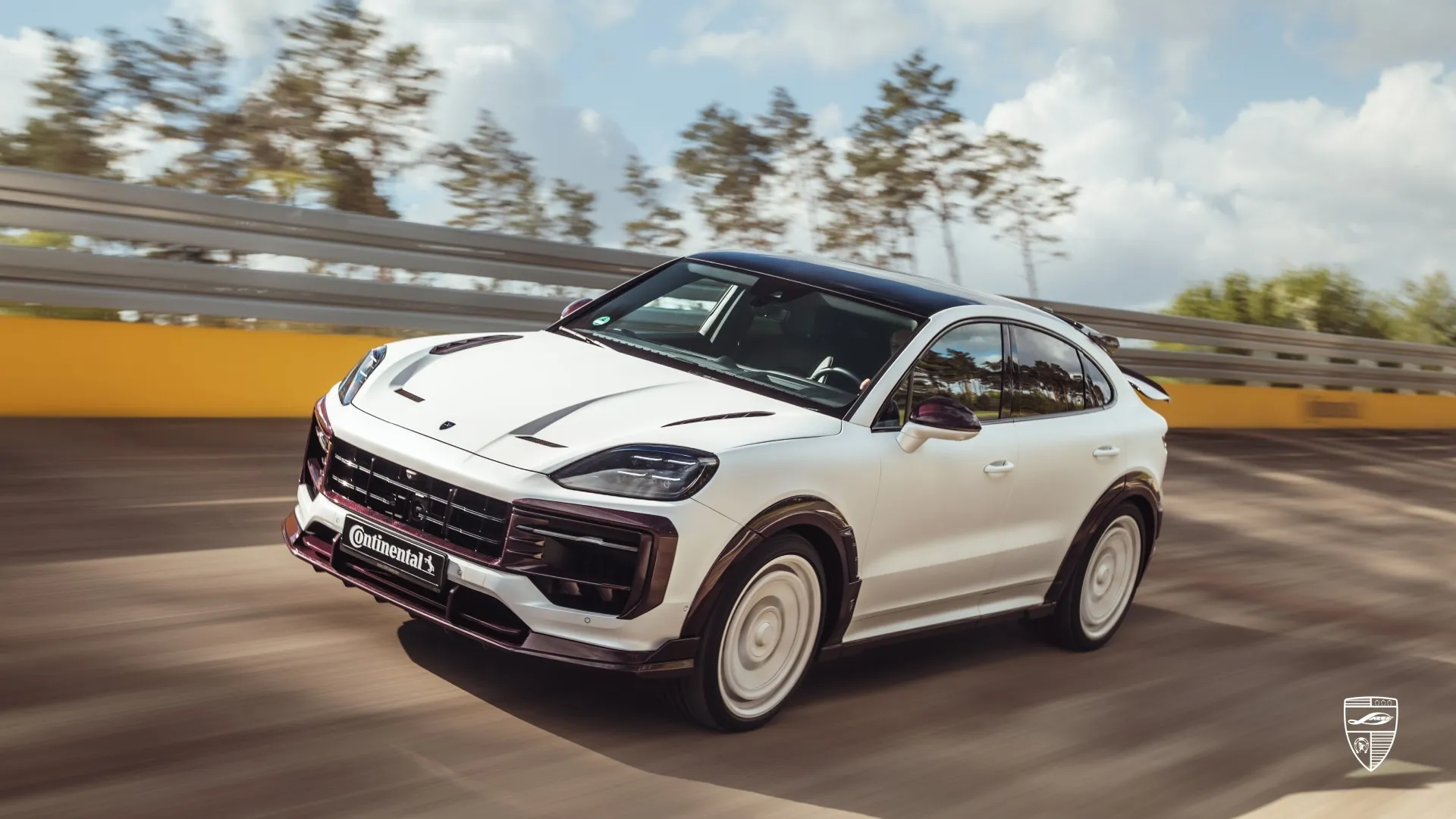 Porsche Cayenne with unique design in white featuring custom exterior upgrades