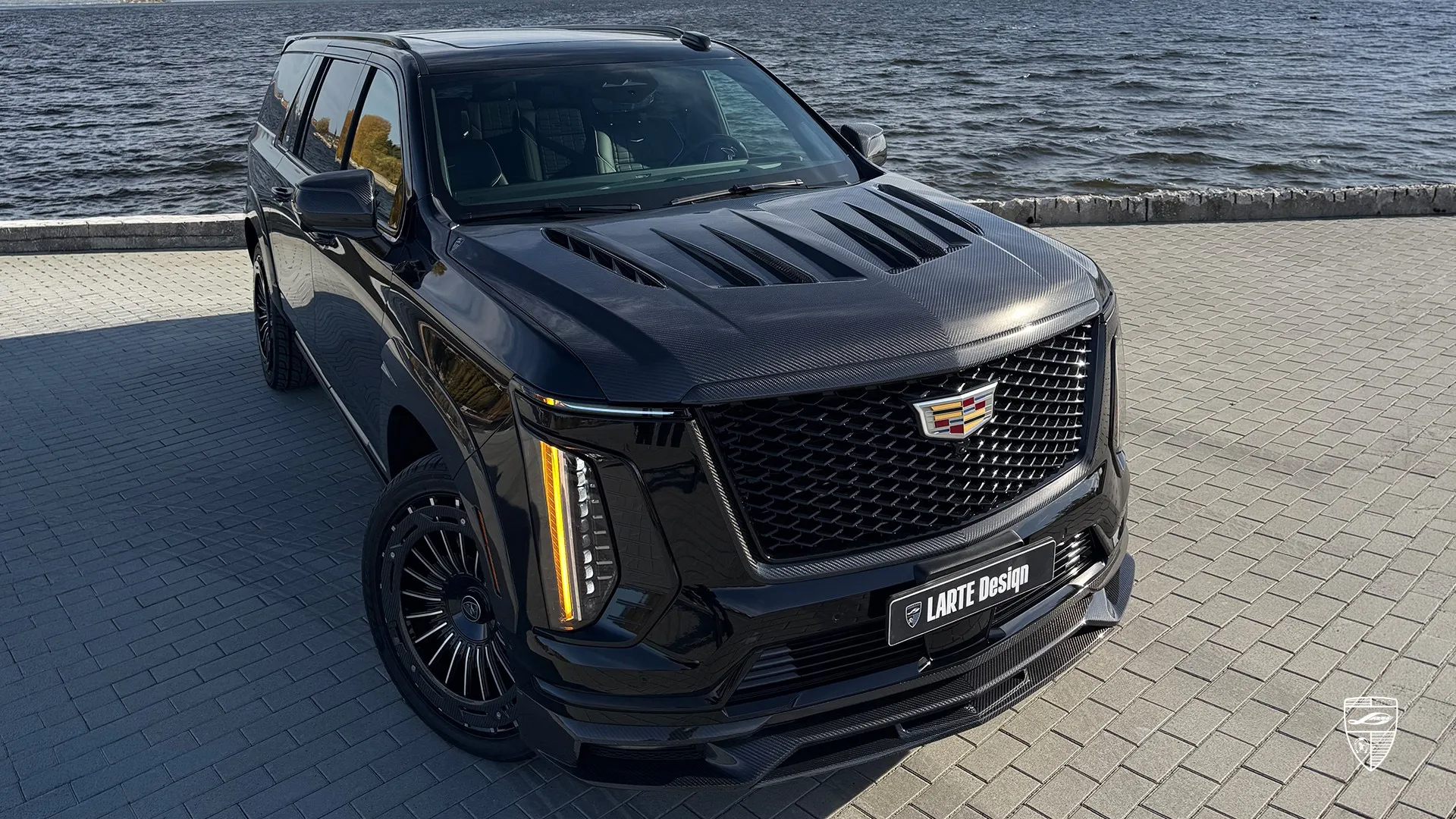 2026 Cadillac Escalade black modified with aggressive styling and premium exterior upgrades
