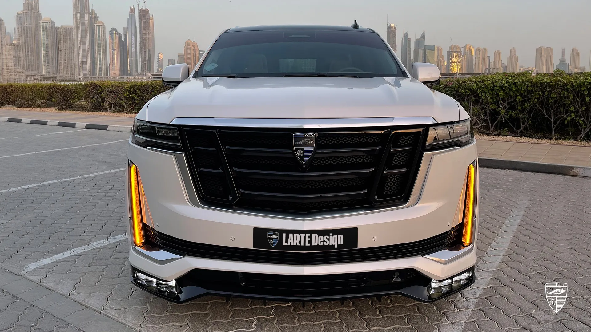 2023 Cadillac Escalade with aggressive front styling and custom exterior package