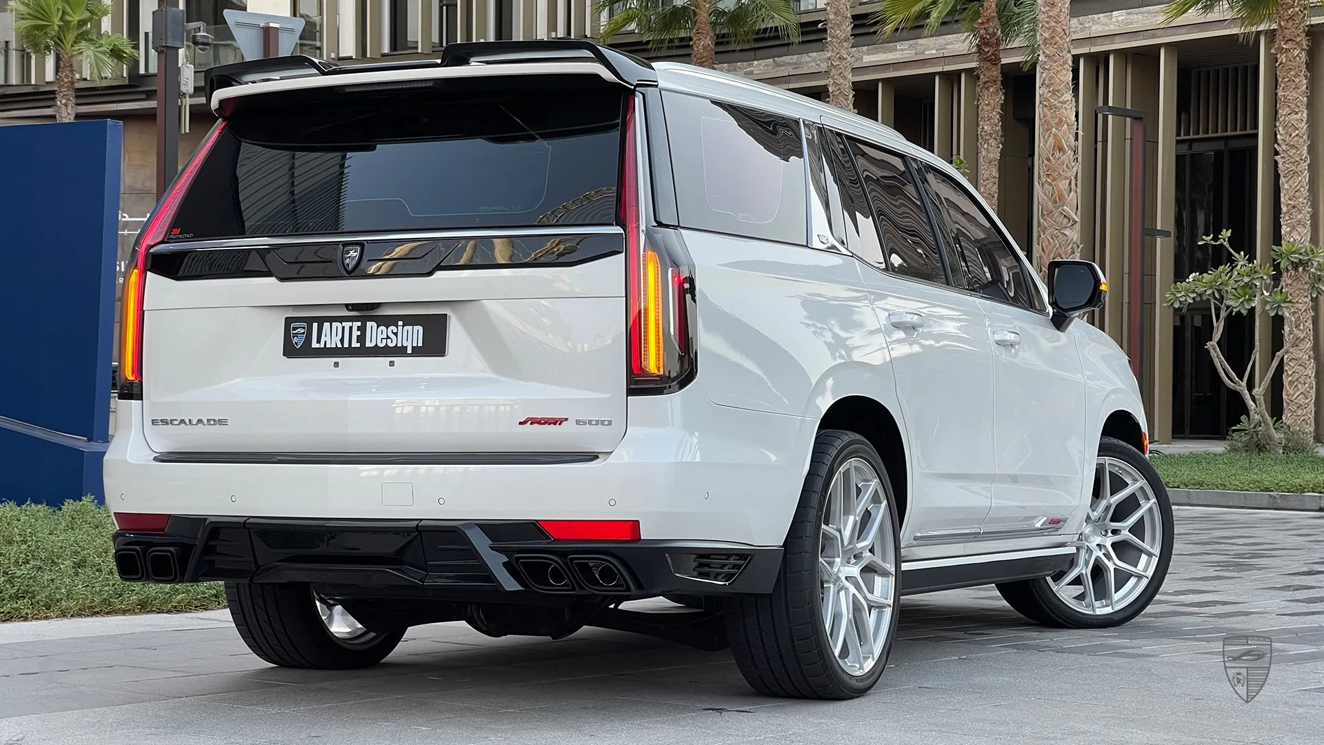 Cadillac Escalade with custom rear styling and exclusive exterior upgrades