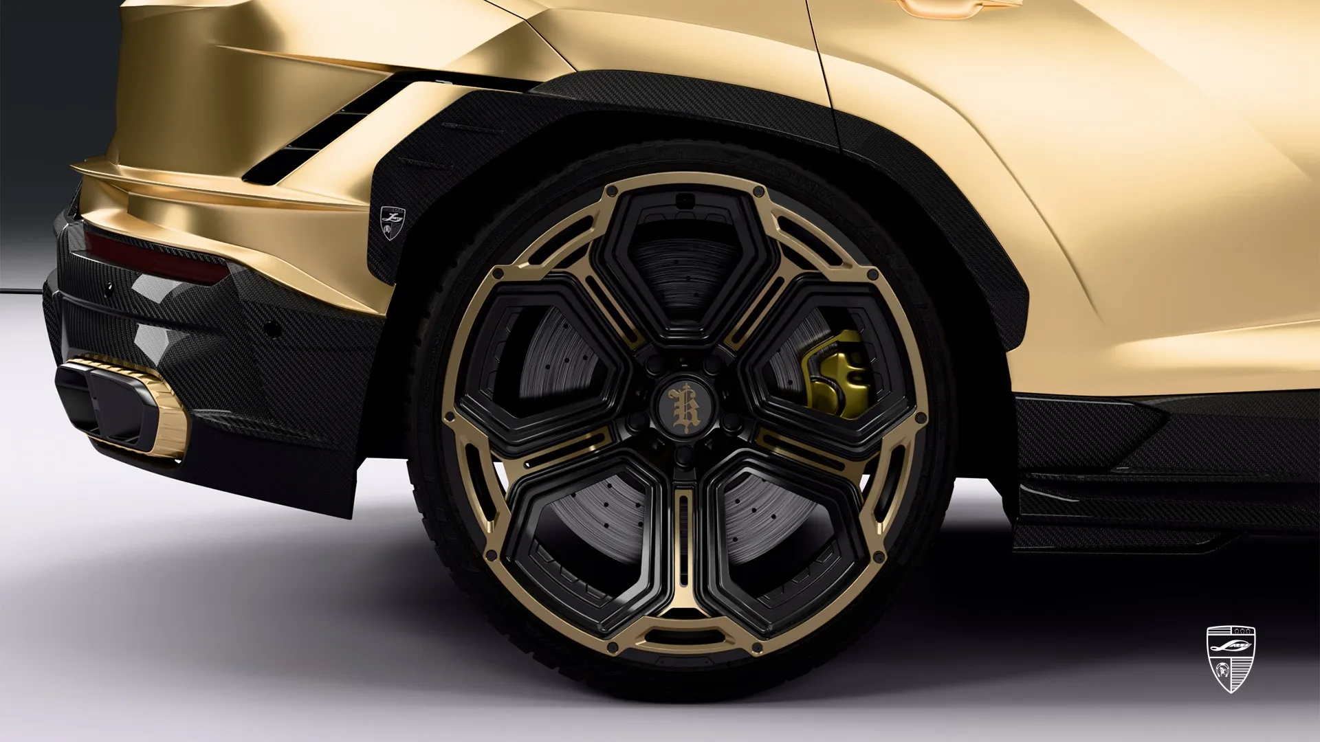 URUS S Gold‑Edition — sportlich aussehendes Auto mit Black‑Label‑Lamborghini‑Styling aus Düsseldorf