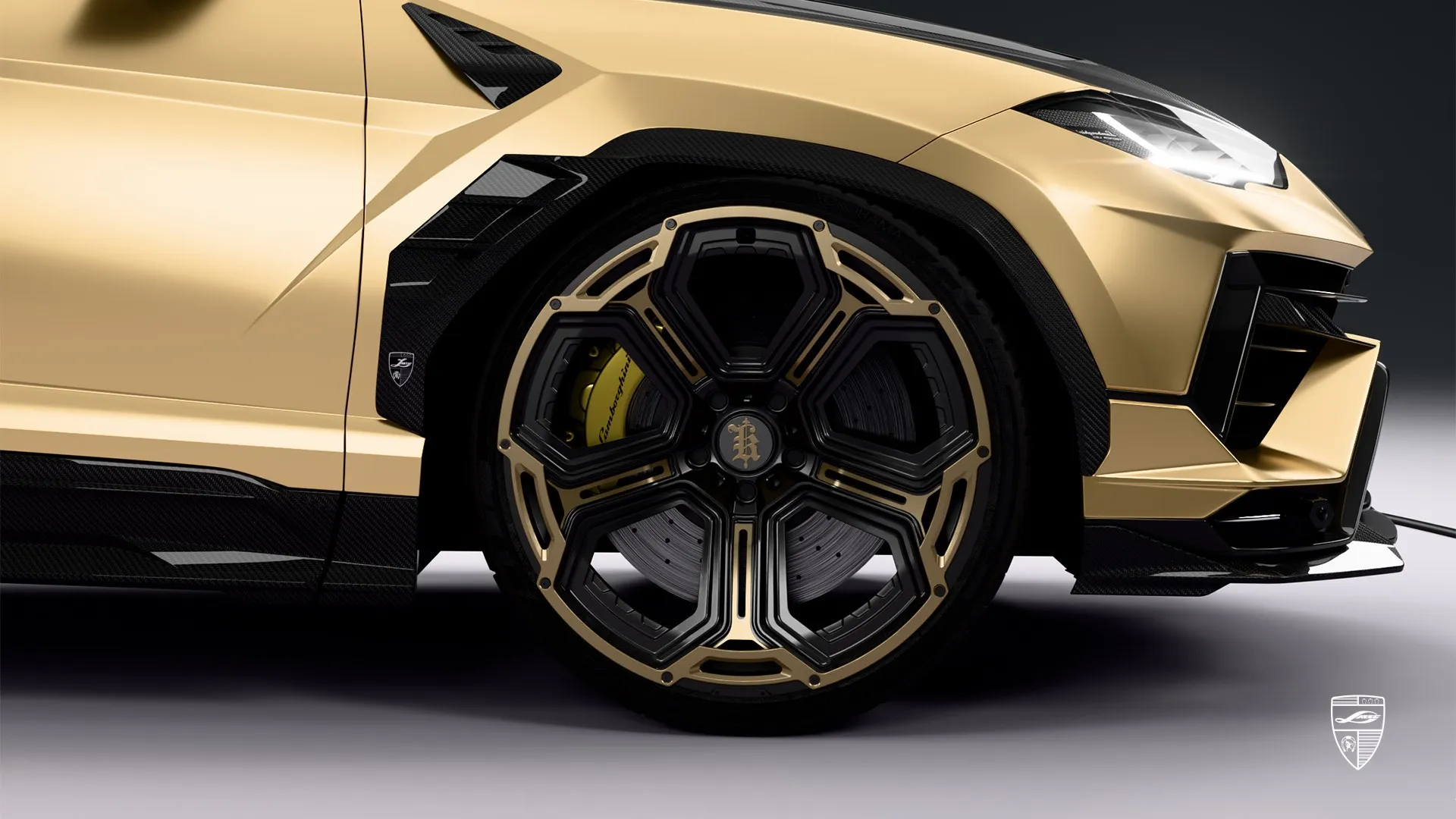 Goldener 2025 Lamborghini URUS S — statementhaftes Fahrzeugdesign und straßenbeherrschende Haltung