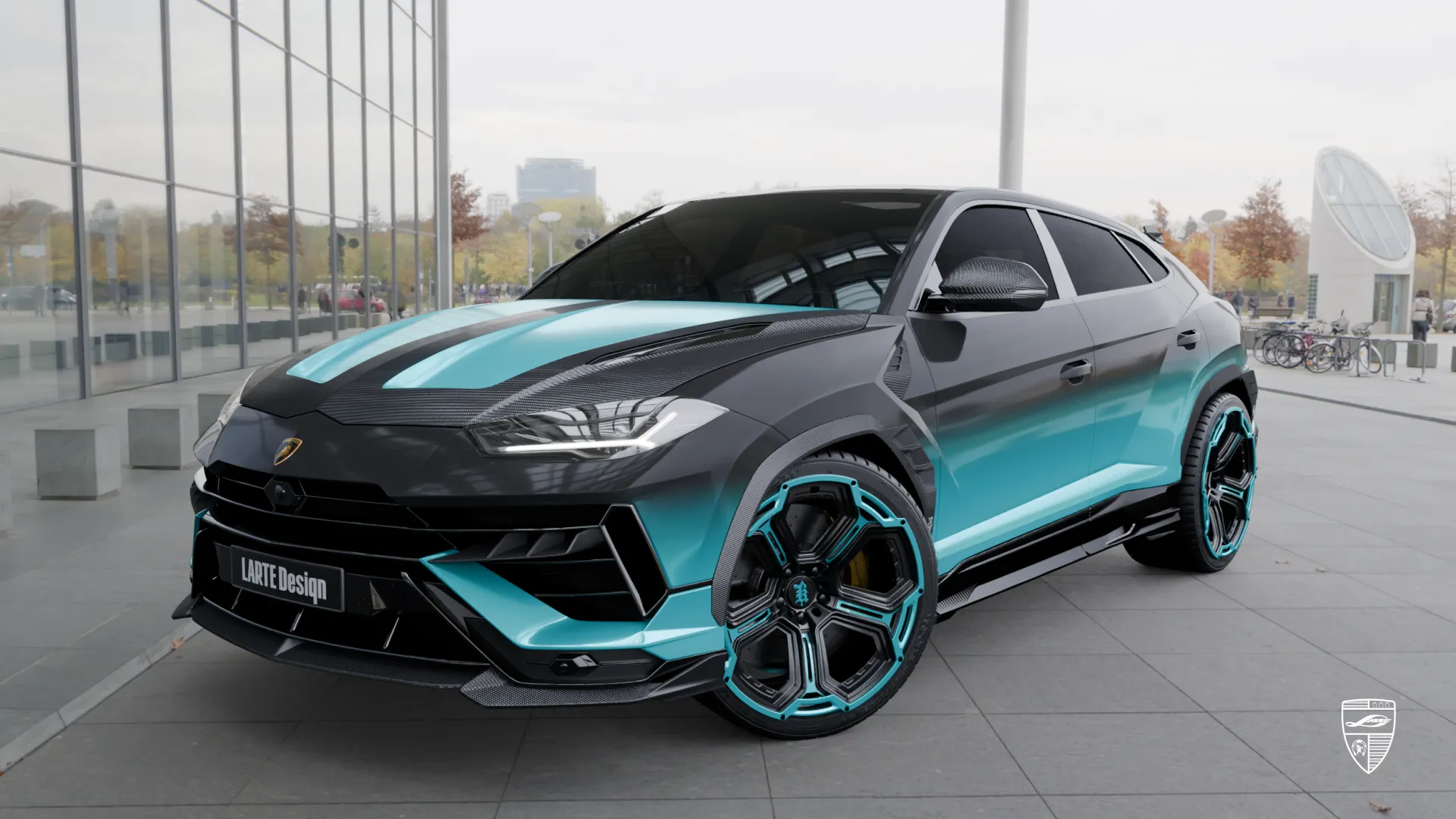 Lamborghini Urus S im Freien parkend mit Bodykit von Larte Design