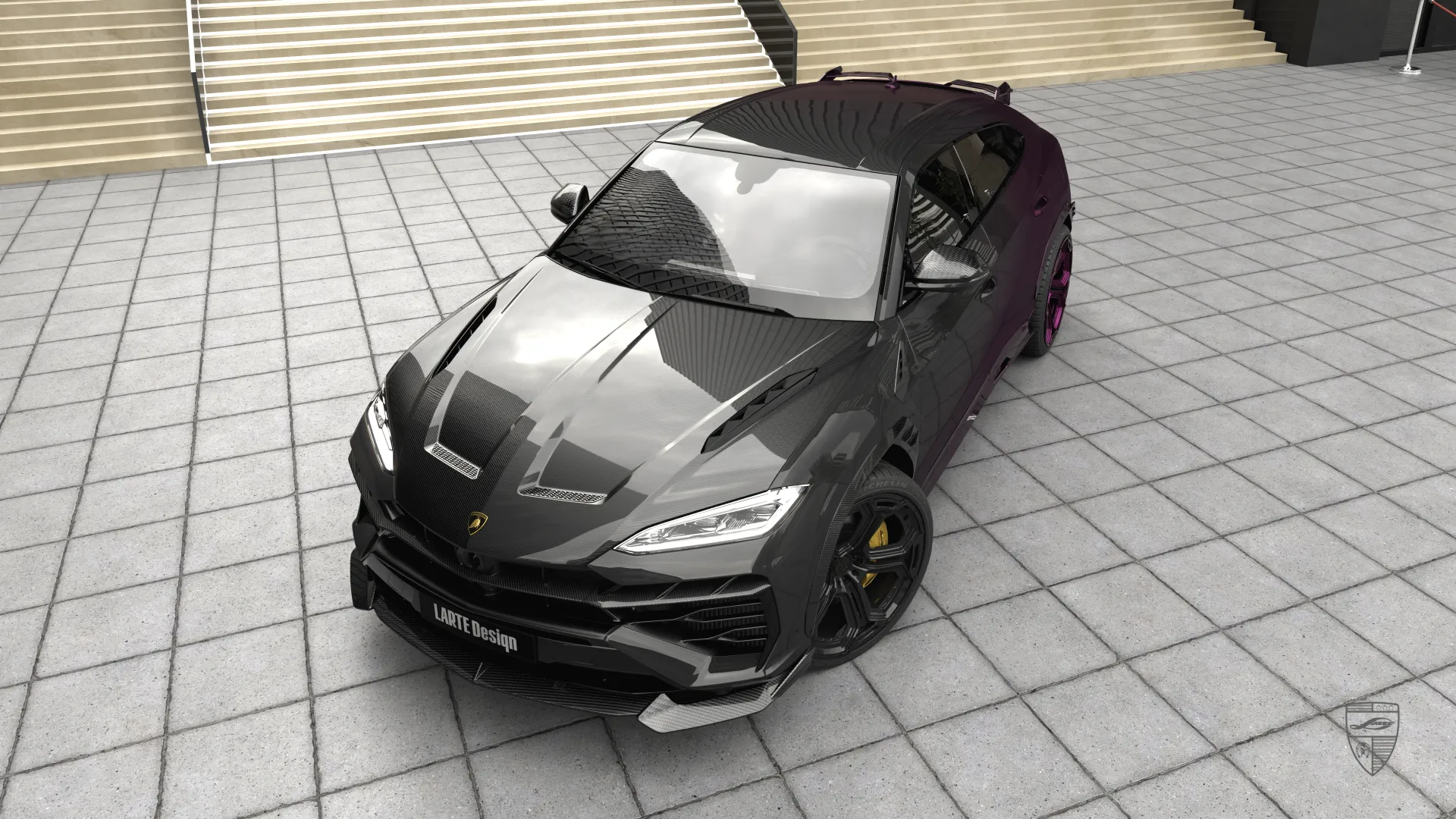 Lambo URUS SE with carbon exterior details and refined custom styling