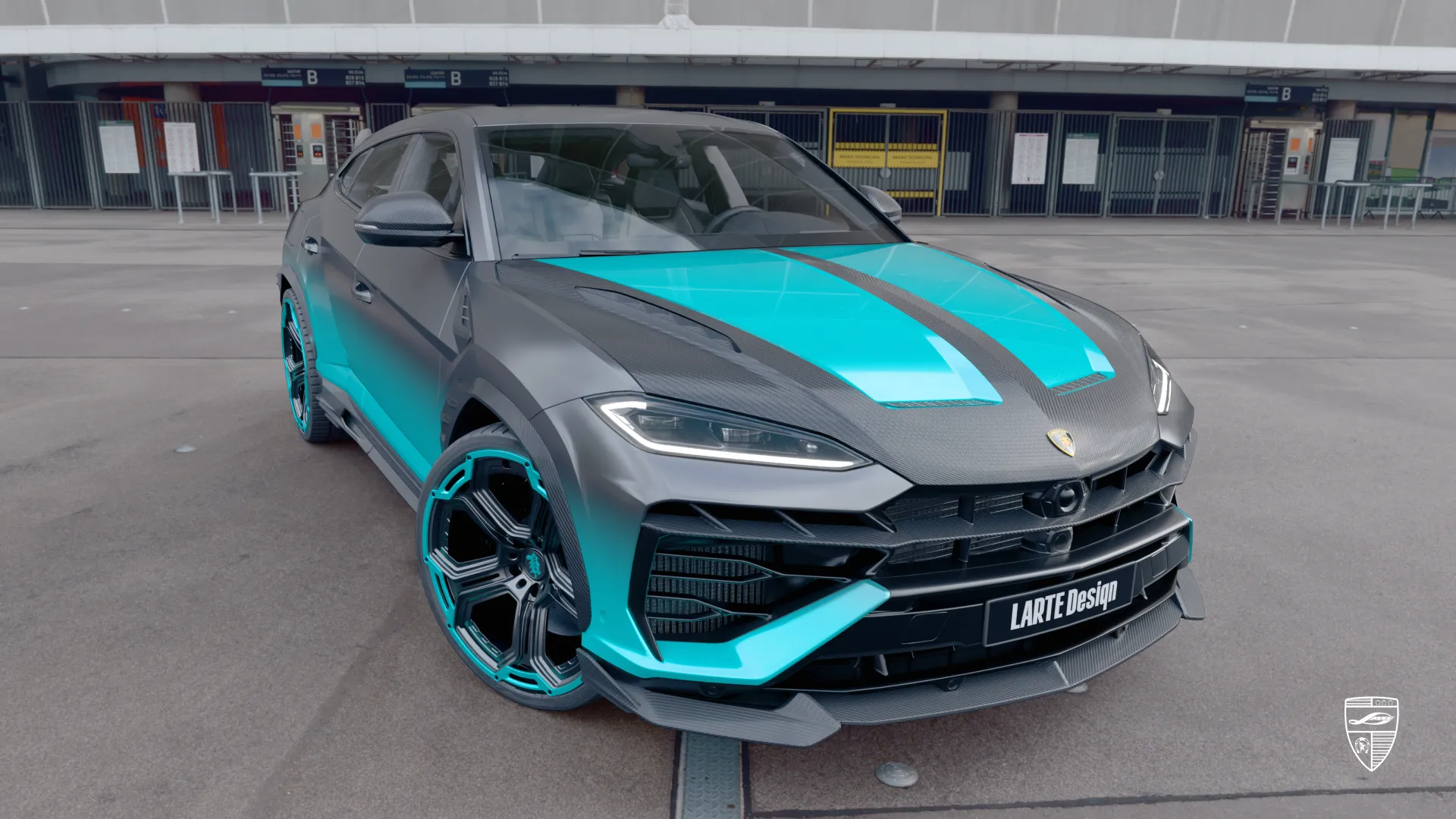 Lamborghini Urus SE modifiziertes SUV mit aggressiverm Design