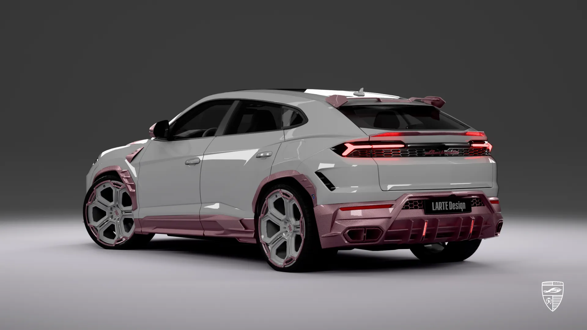 Lamborghini Urus SE Plug‑in‑Hybrid mit aerodynamischen Bodykit und pinken Styling‑Akzenten