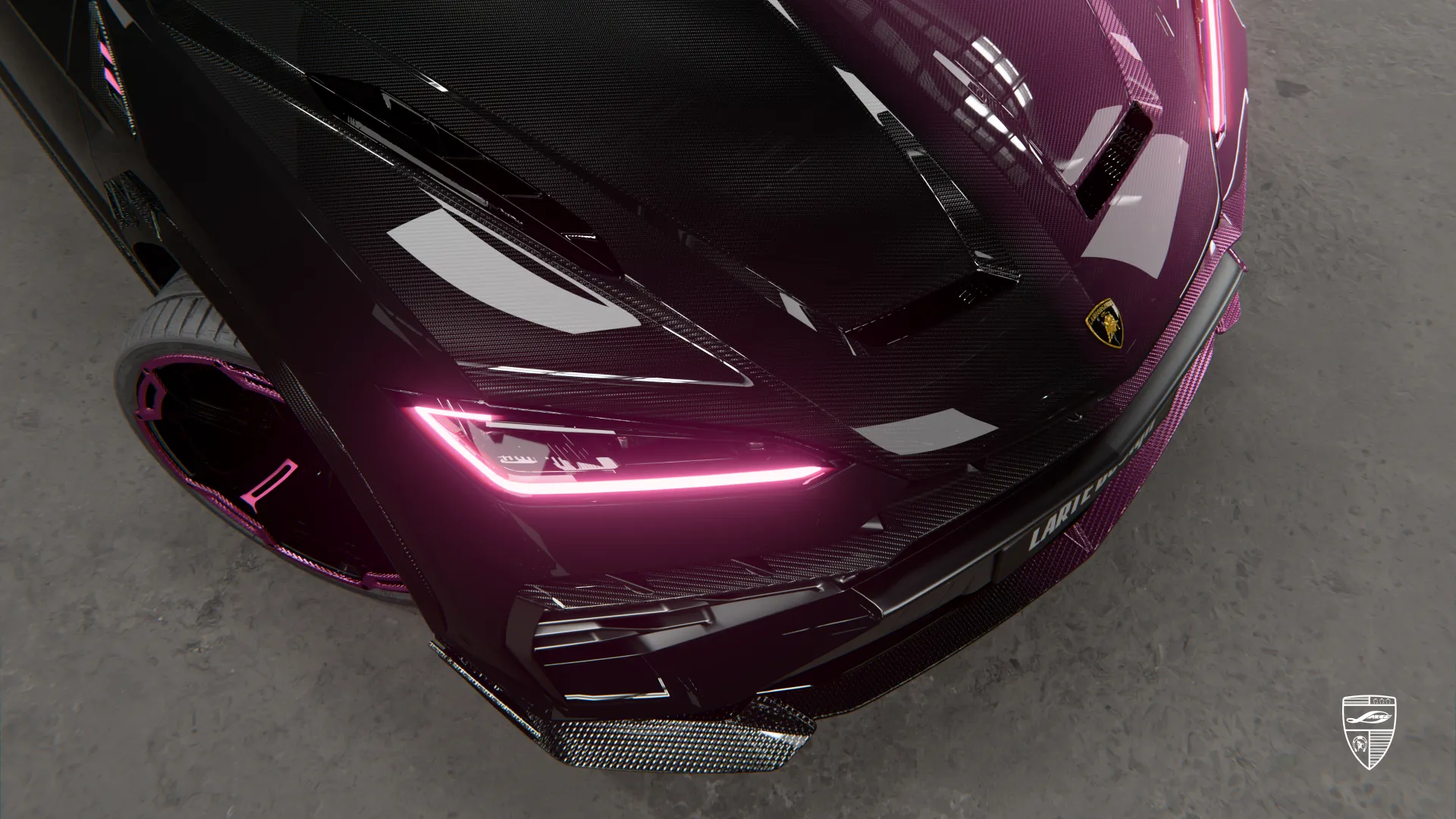 Lamborghini Urus SE headlight detail with aggressive styling and custom exterior upgrades