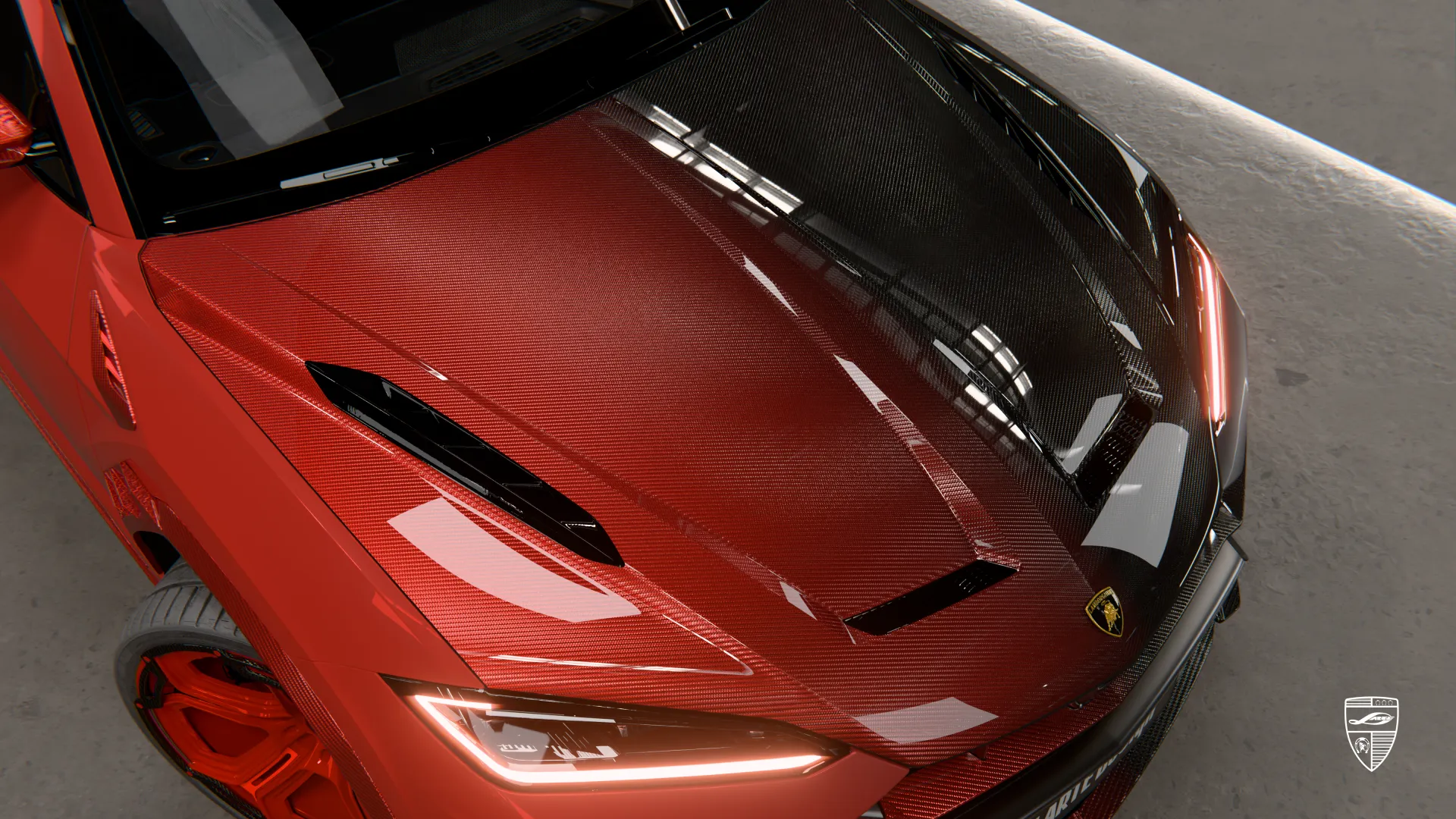 Lambo Urus SE with modified styling and premium exterior accessories