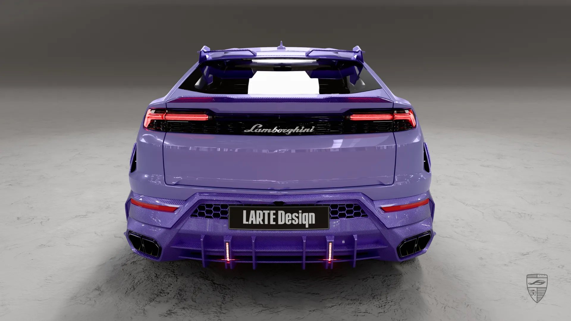 Lamborghini Urus SE in Heckansicht mit individuellem Exterieur-Design und markantem SUV-Styling