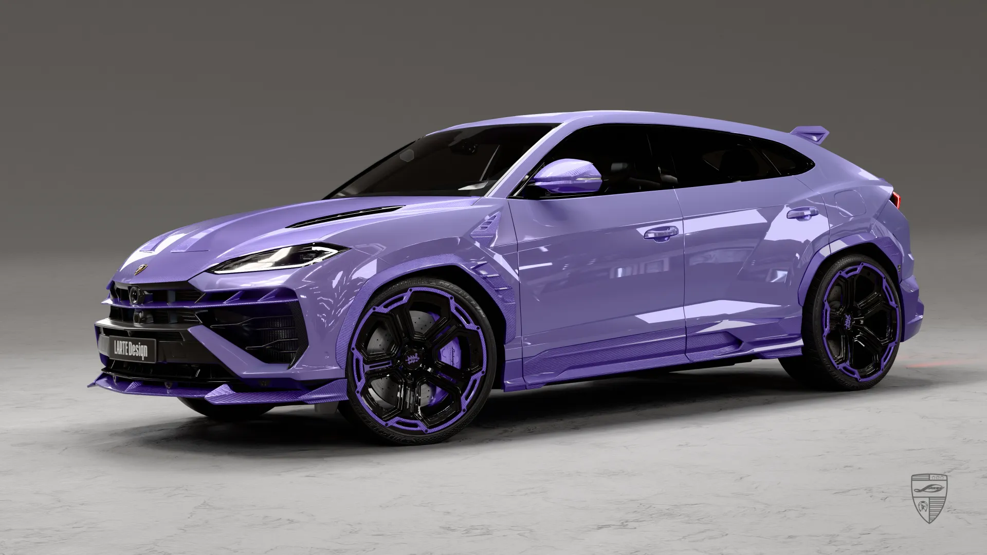 Lamborghini Urus SE in Violett mit individuellem Styling und modernem SUV-Exterieur
