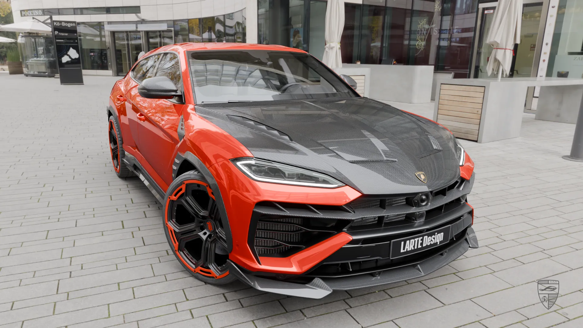 Urus SE orange with dynamic styling and performance SUV look